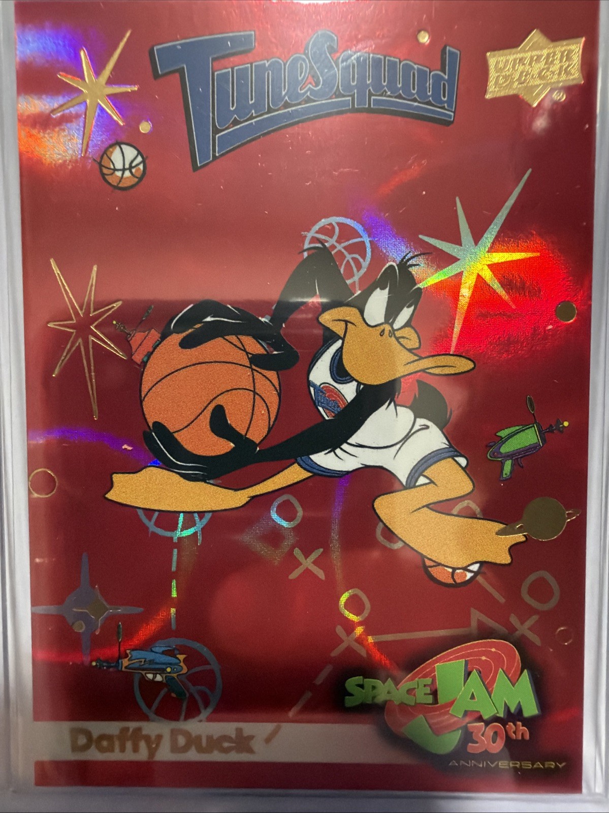 Upper Deck Space Jam 30th Anniversary Daffy Duck #1 Fly High 0919/1996 Card