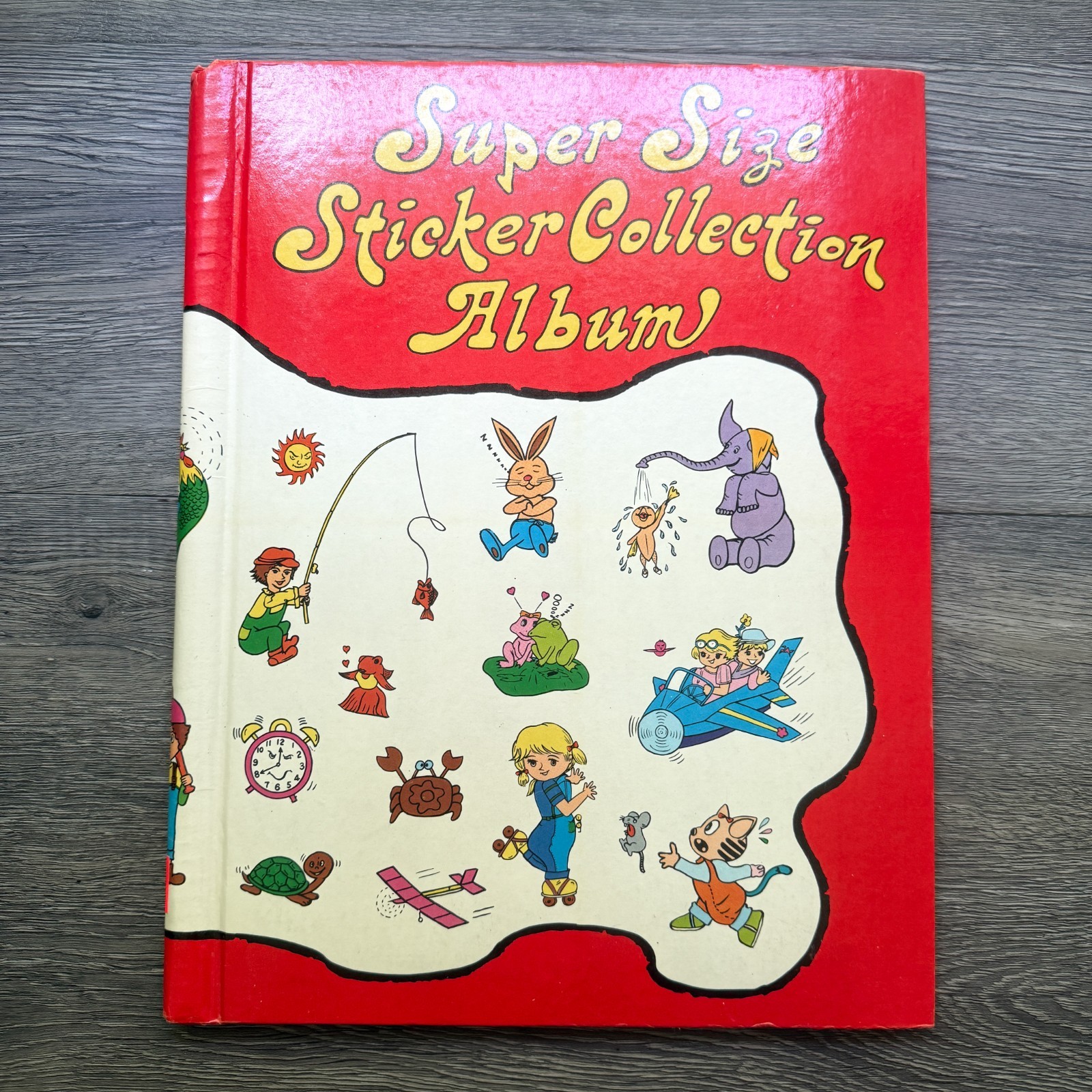 Super Size Sticker Collection Album Vintage 1980s Unused Spiral Bound