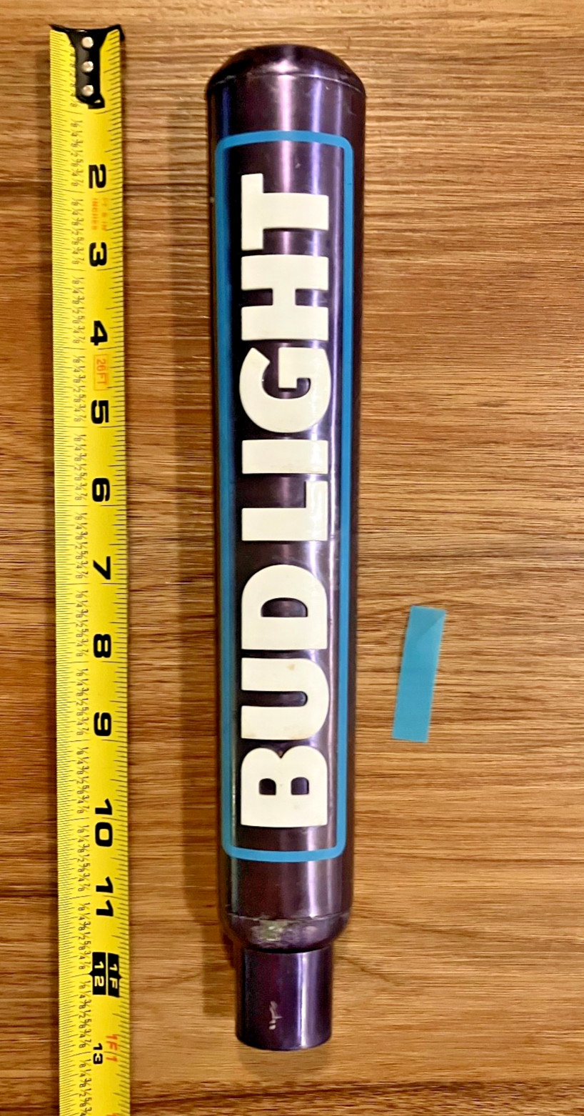 Bud Light Beer Tap Handle Knob Top Draft Keg Bar Kegerator Brewing Metal