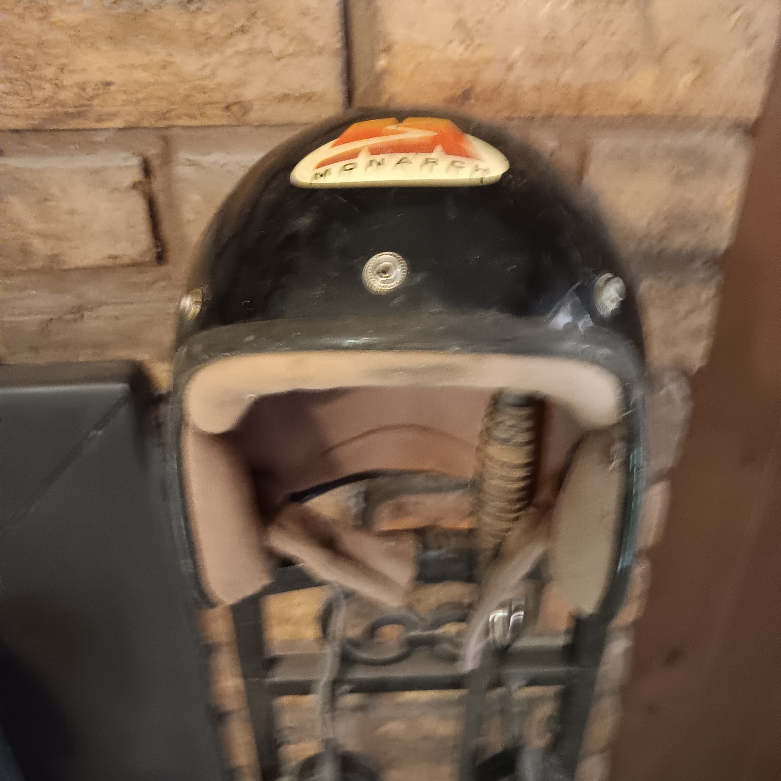 Vintage Monarch Motorcycle Helmet  \