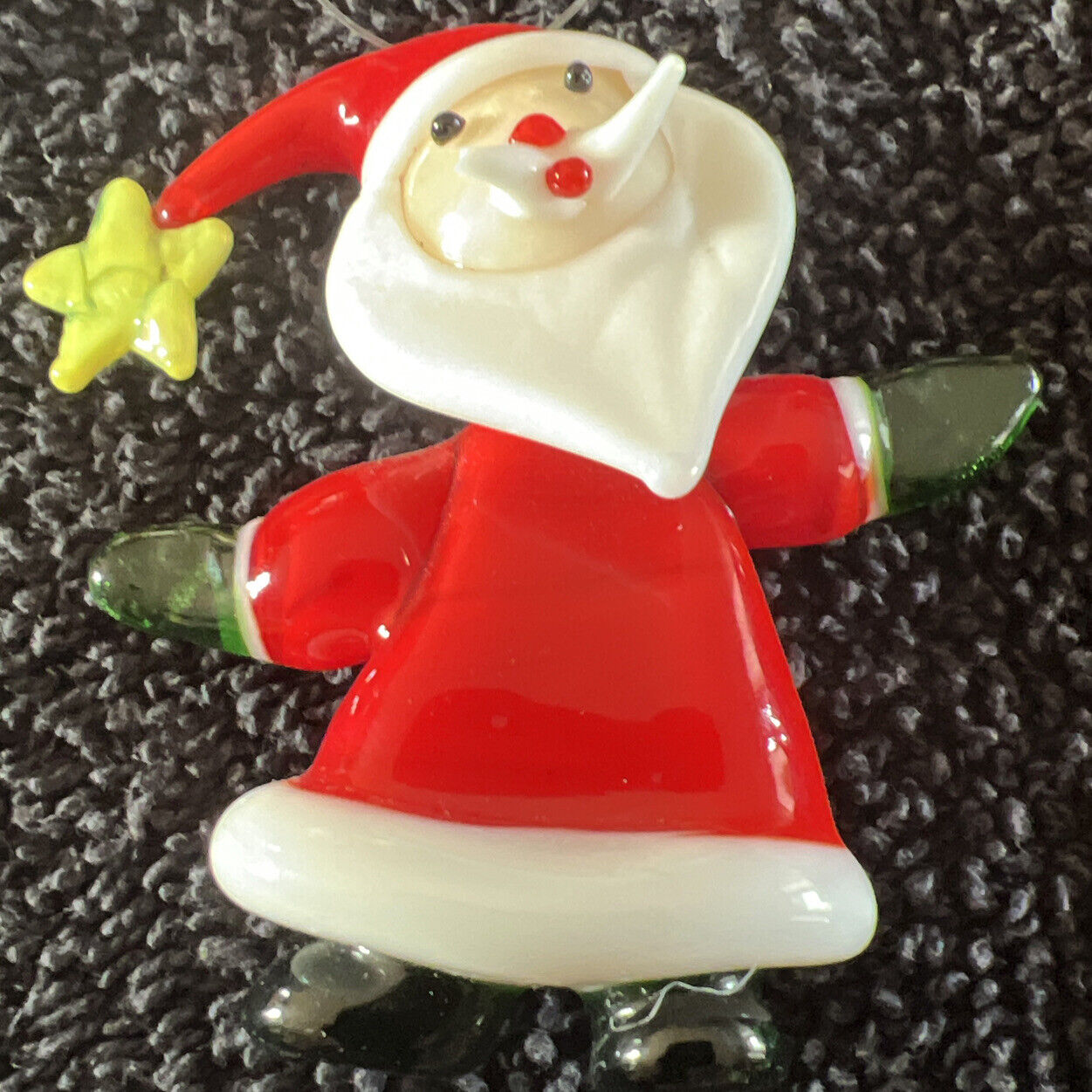 Porcelain Santa Claus Christmas Ornament 