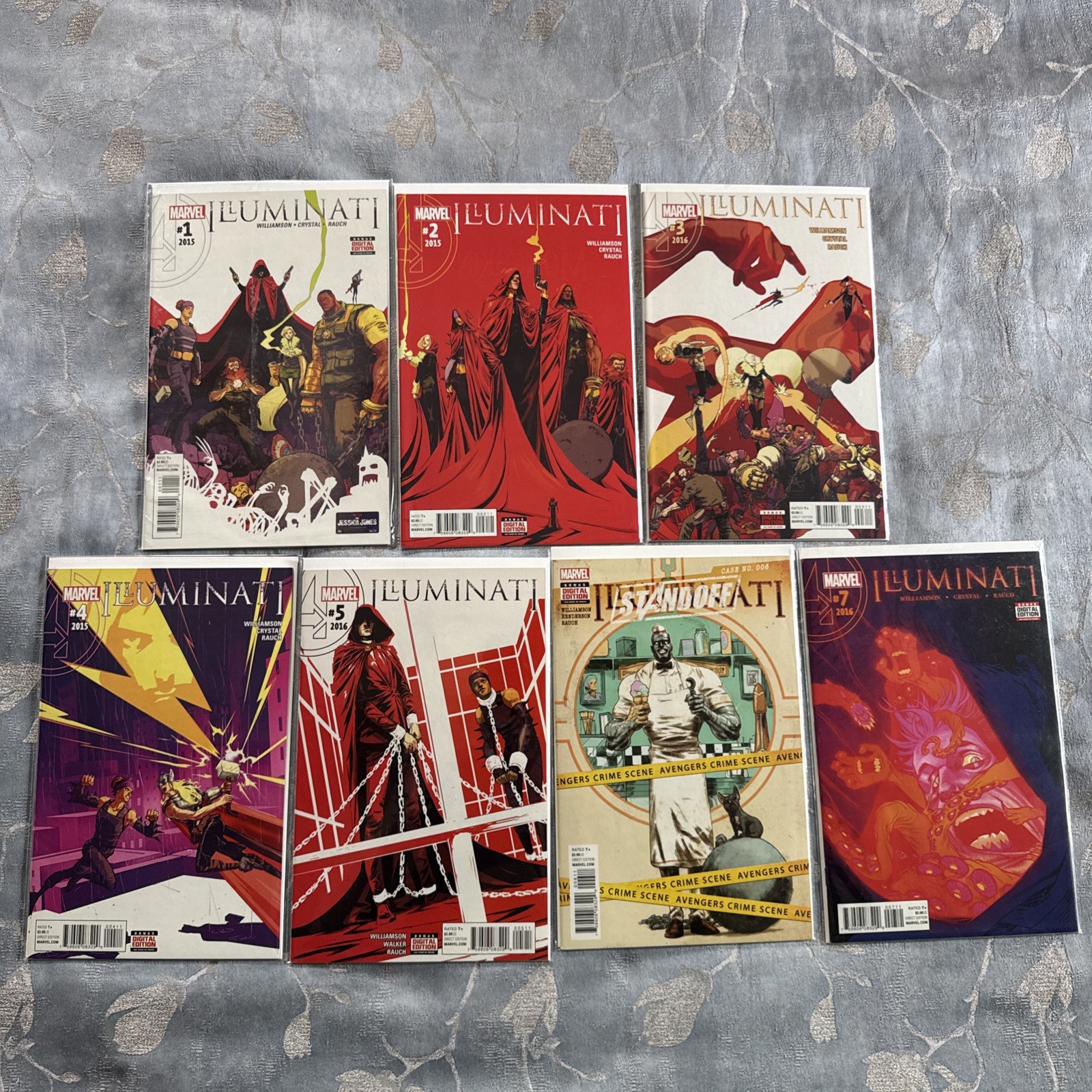 Illuminati #1-7 Complete Marvel Comics Set 2015 Williamson and Crystal The Hood