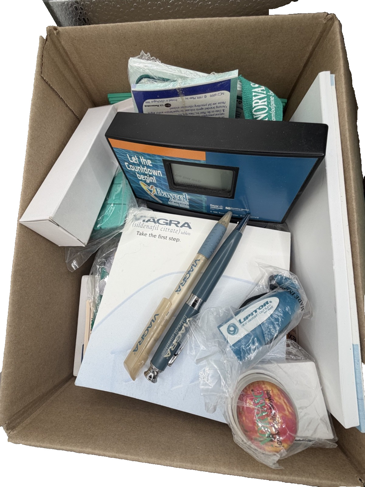 Pharma Collectable Pfizer Promotion Lot box collection over $100 Value. #2
