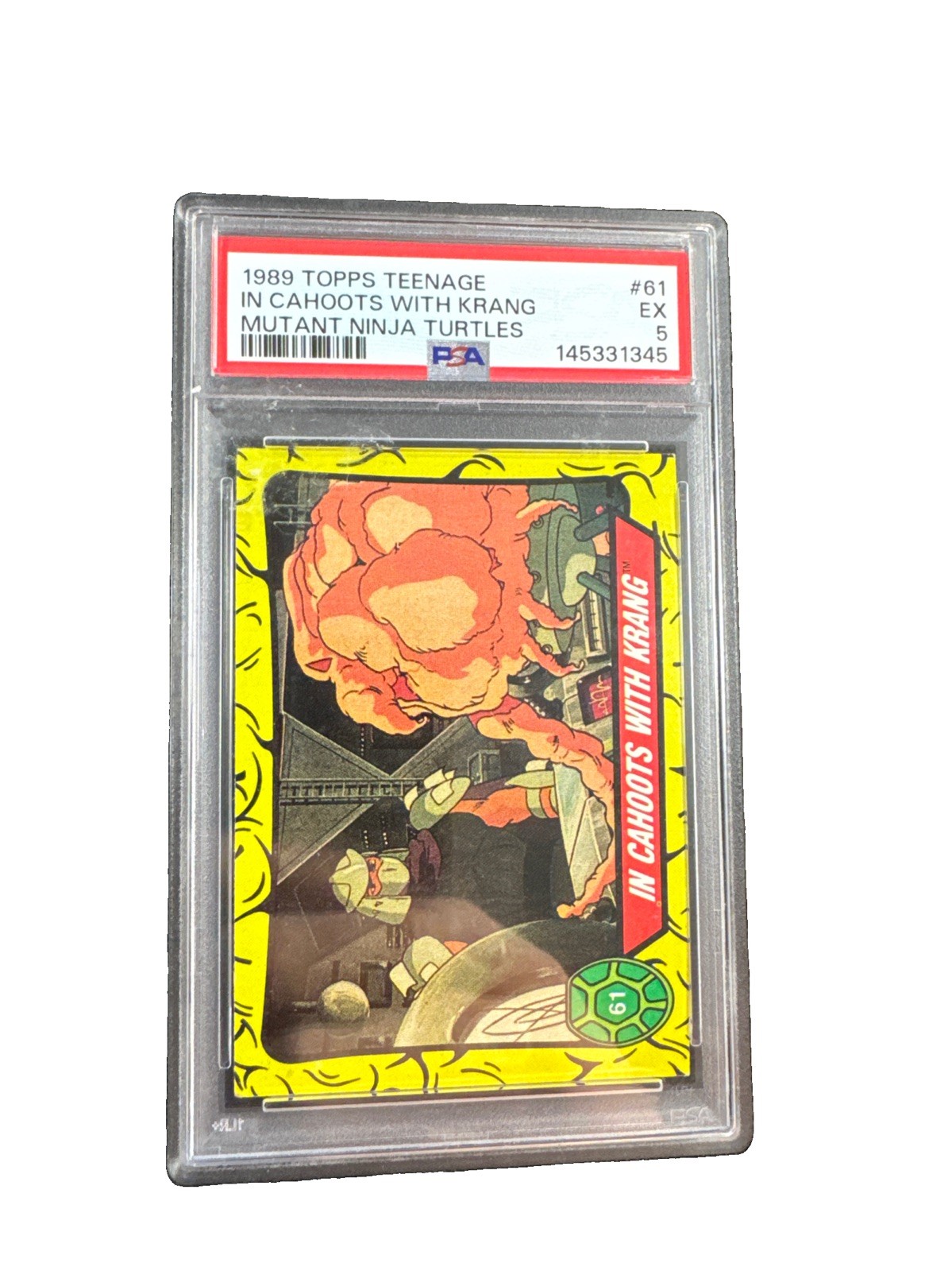1989 Topps Teenage In Cahoots With Krang Mutant Ninja Turtles PSA 5