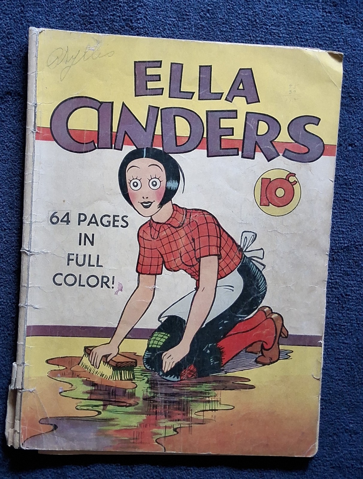 SINGLE SERIES #3 ELLA CINDERS ('39) POOR, Scarce Early Golden Age Comic