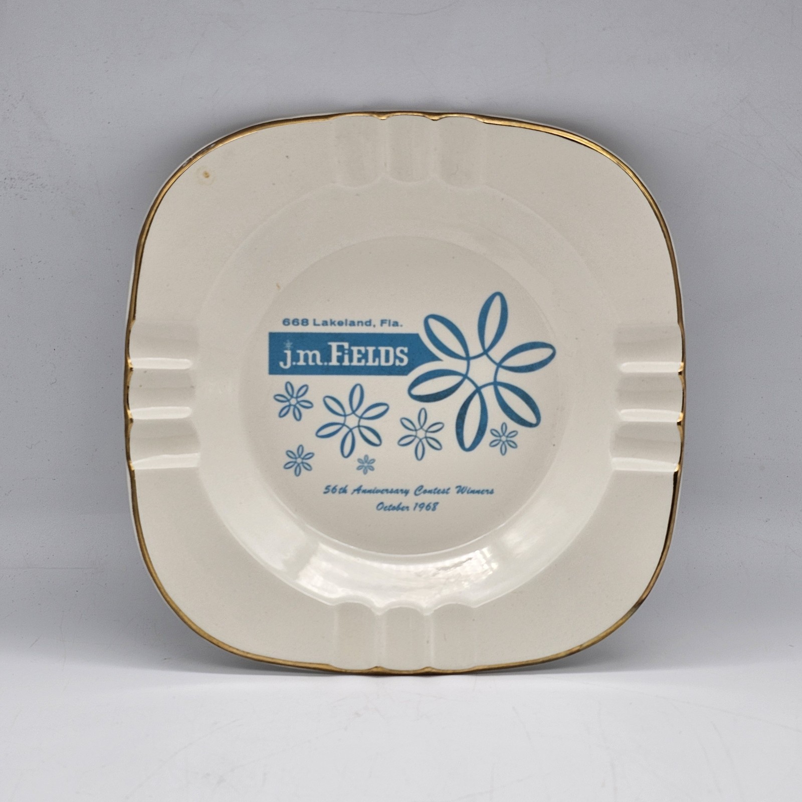 Rare JM Fields Department Store Advertising Ashtray 1960\'s Rare JM Fields Department Store Advertising Ashtray 1960\'s
