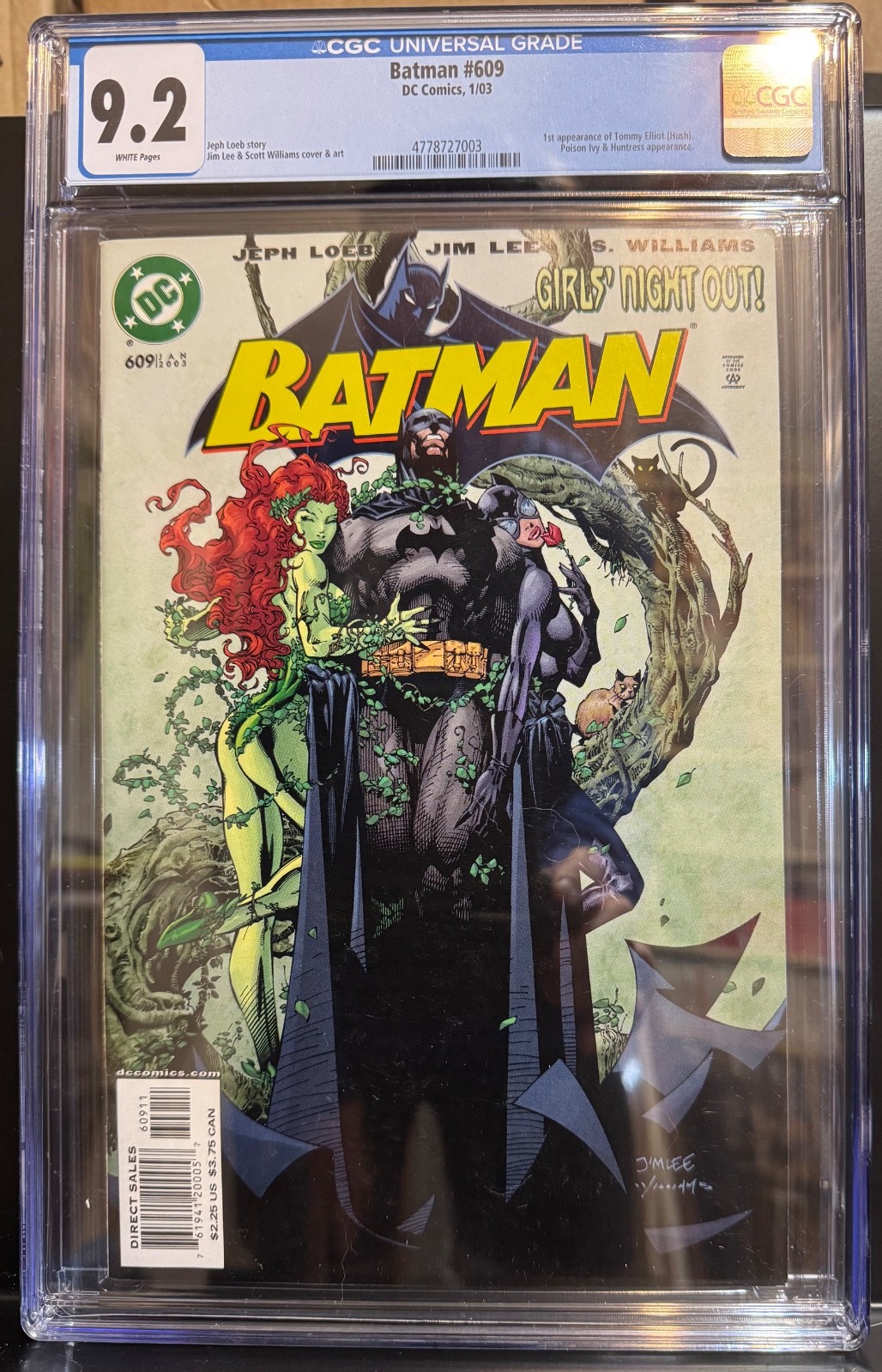 BATMAN #609 1st HUSH Poison Ivy HUNTRESS DC comics 2002 NM- 9.2 CGC