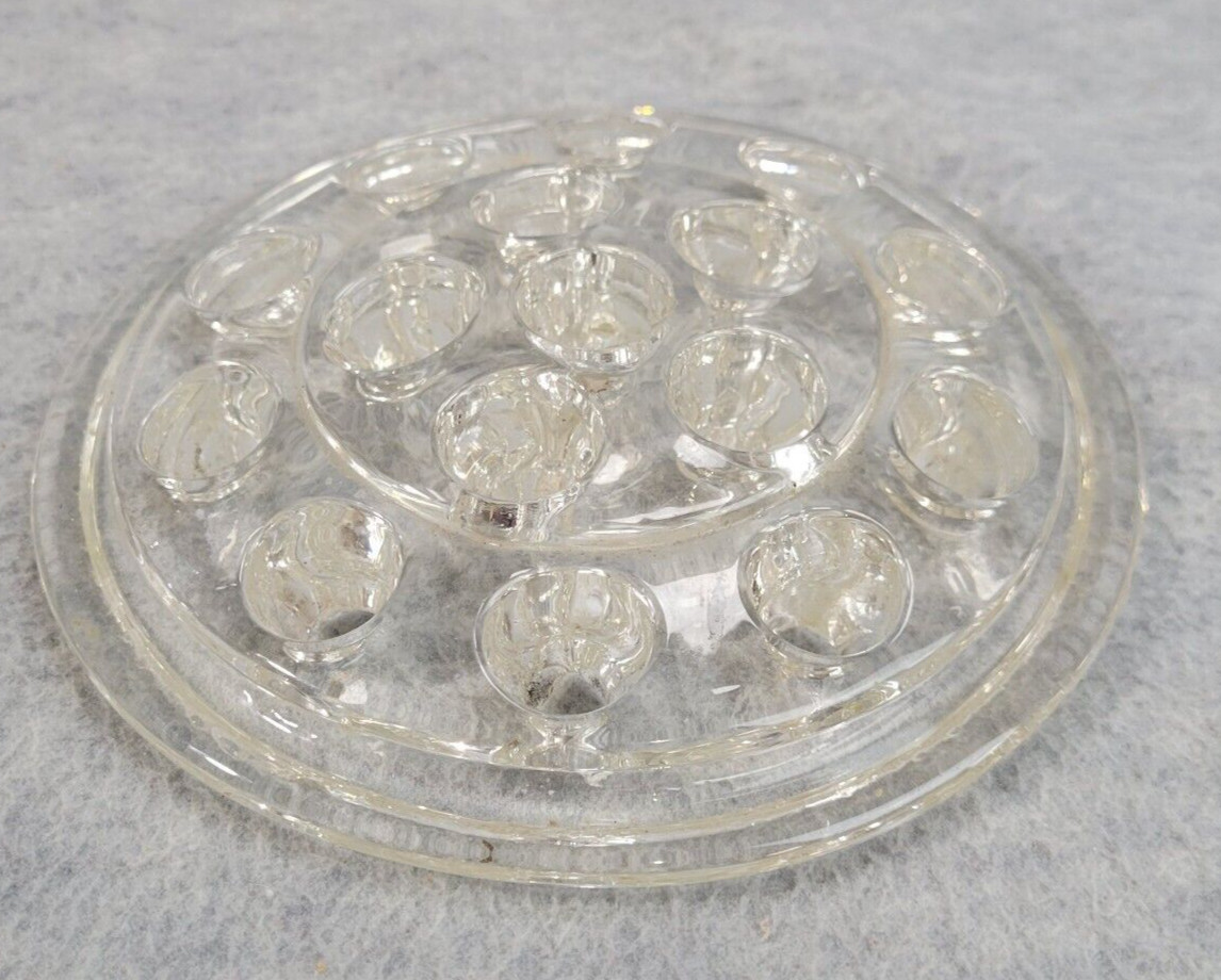 Clear Glass Flower Arranging Frog 16 Holes 5\