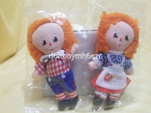 Vintage Knickerbocker Hallmark Raggedy Ann & Andy rag doll in original pkg lot