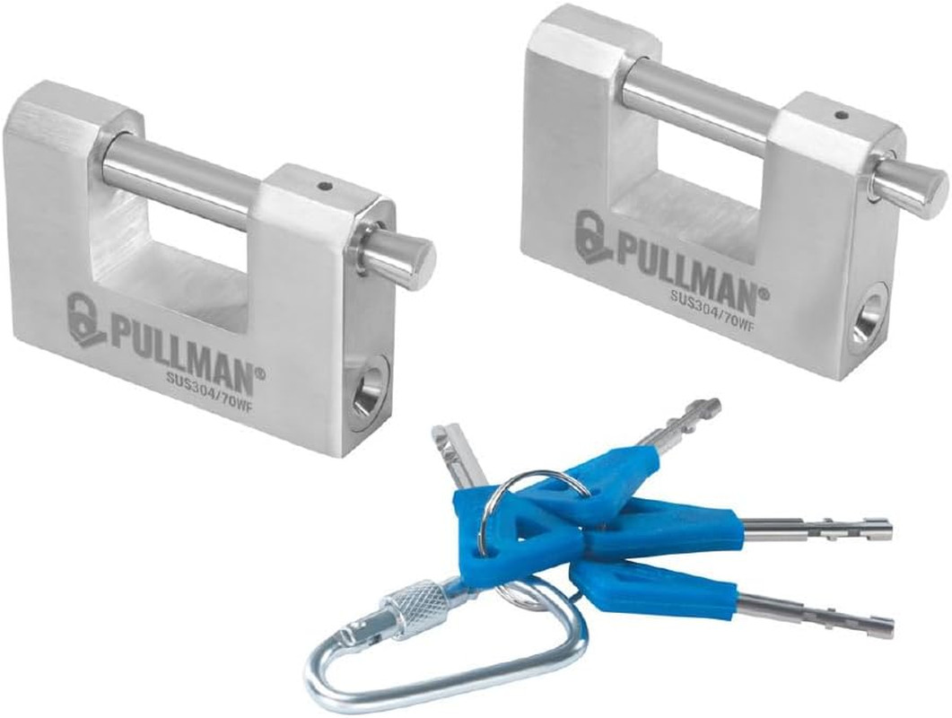 Heavy Duty Keyed Alike Padlocks with 4 Keys - High Security Locks for Garage