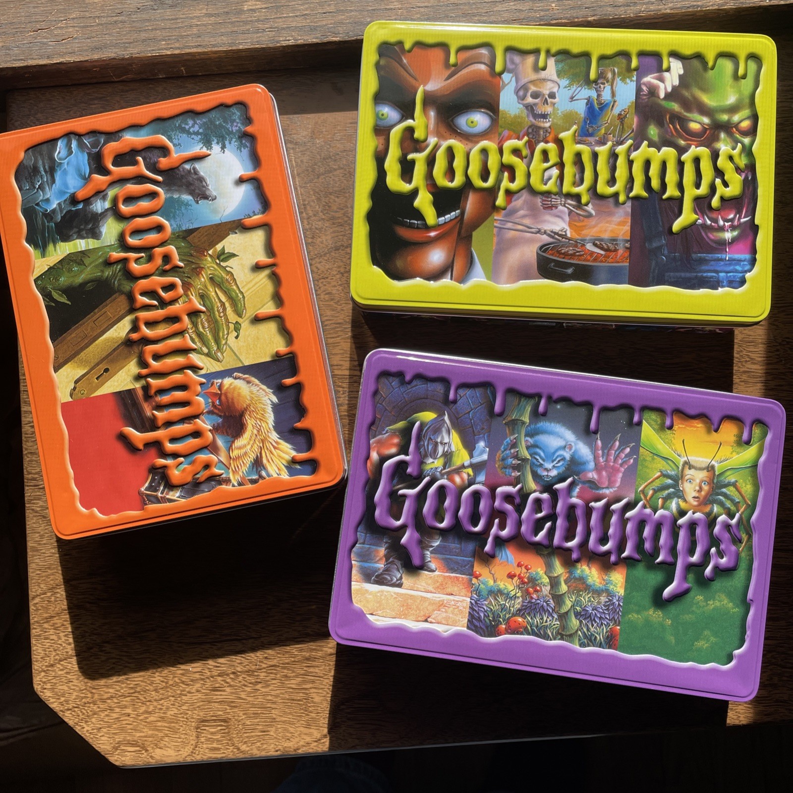 Goosebumps Retro Scream Empty Limited Edition Collectors Tin Boxes set of 3