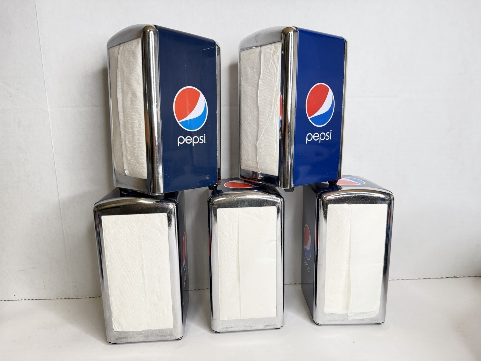 Lot Of 20 Vintage Pepsi Cola Soda Industrial Napkin Dispenser Food truck Cafe