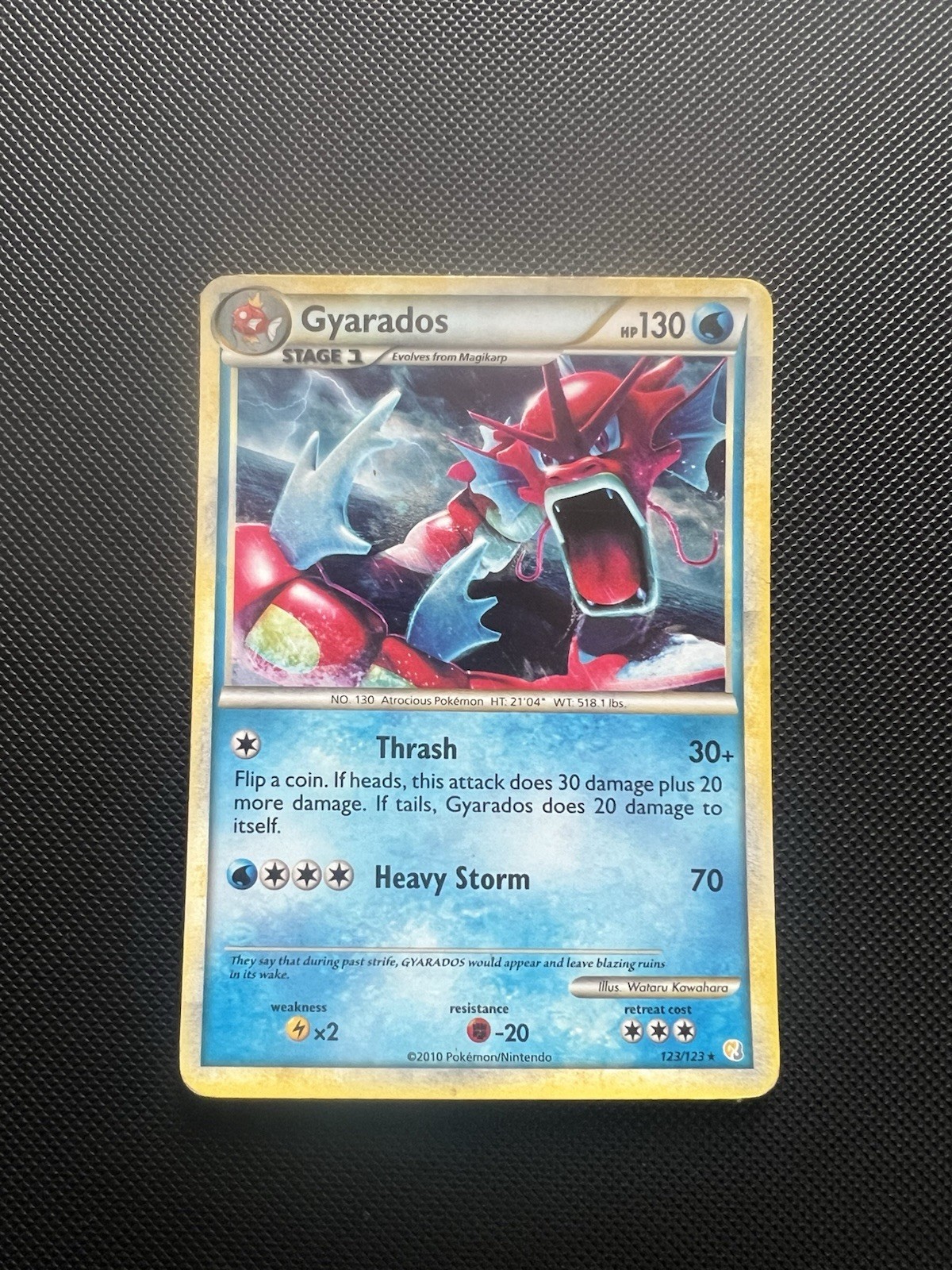 Shiny Gyarados 123/123 HeartGold SoulSilver Holo Rare Pokemon TCG 
