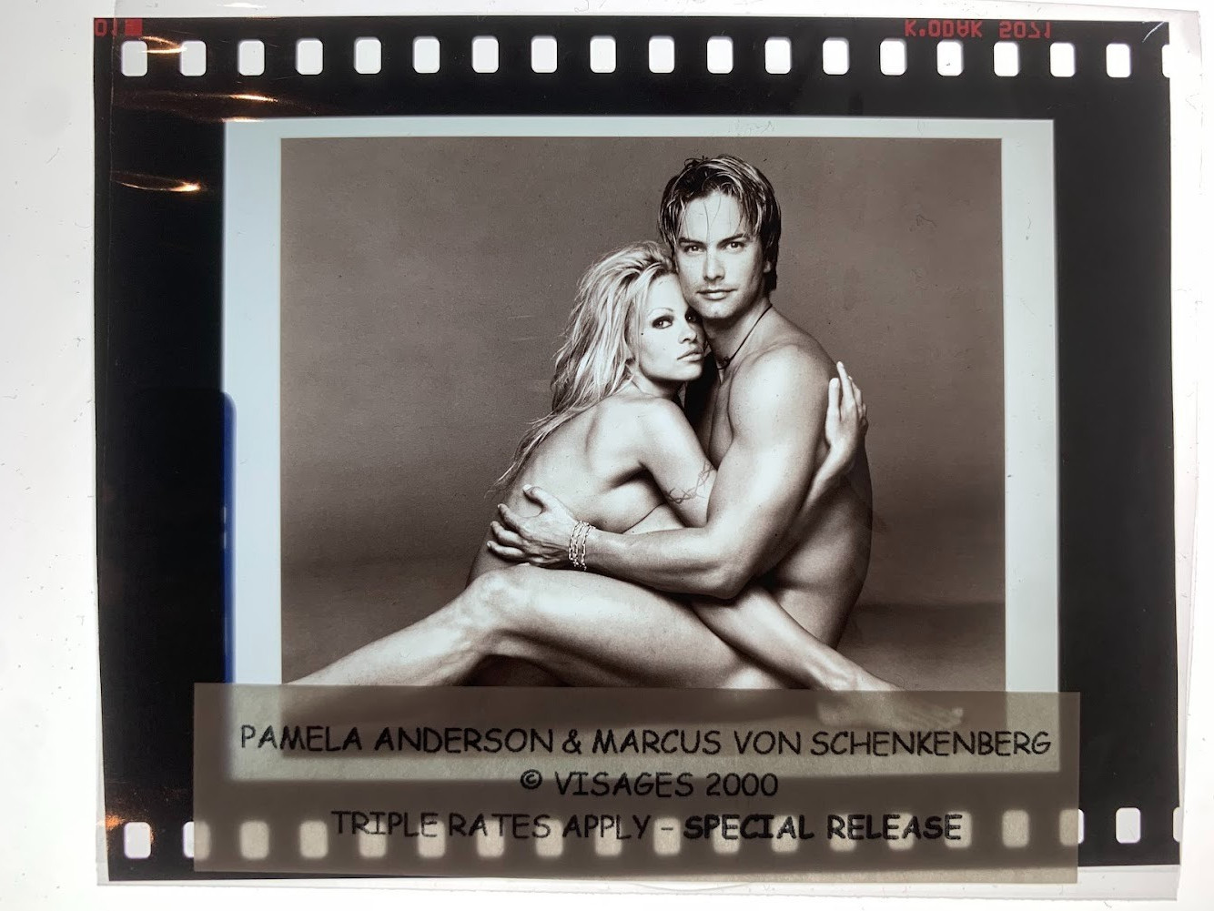 PAMELA ANDERSON  - Rare Original Press Photo Transparency by HERB RITTS 2000