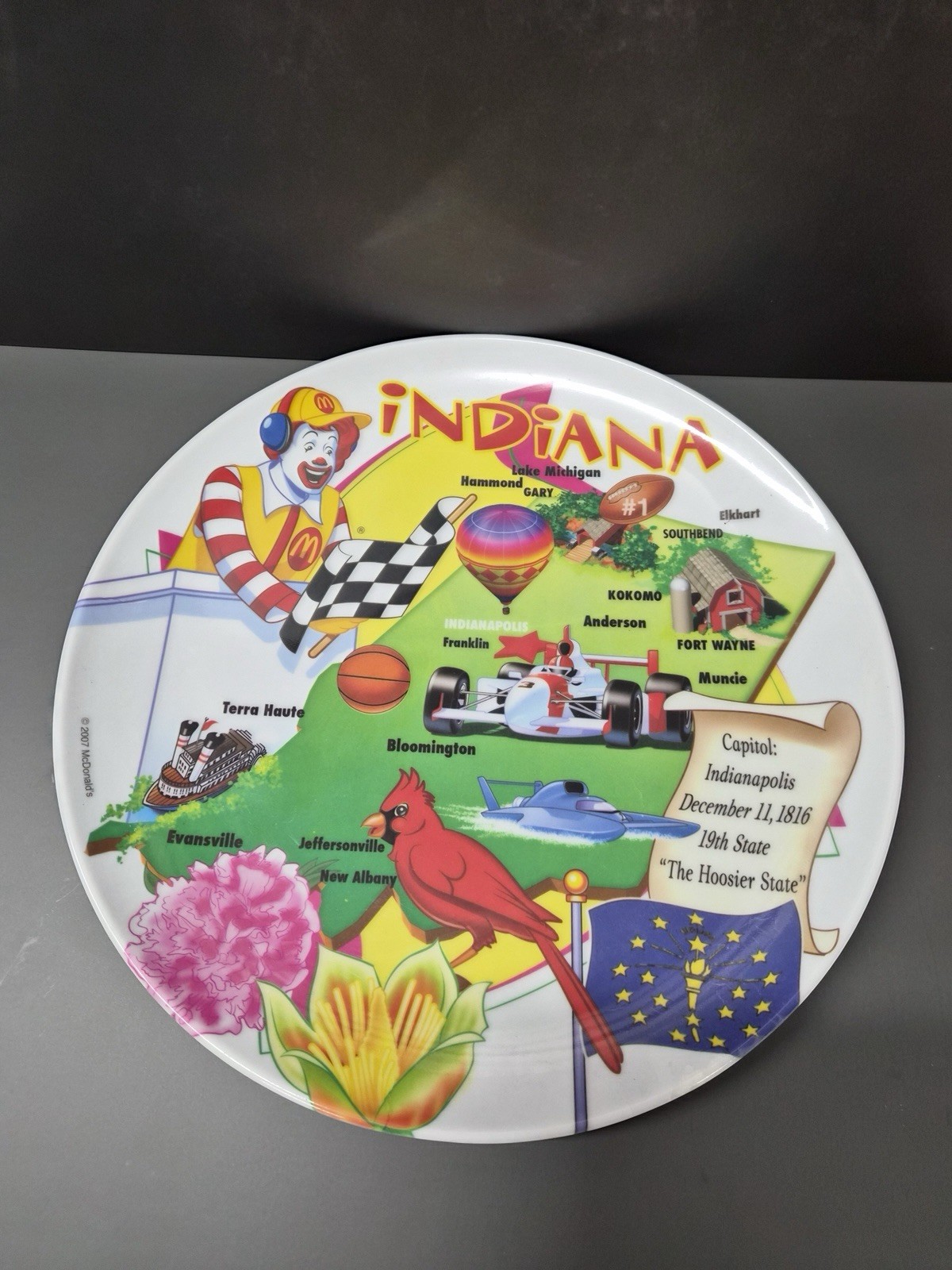 Vintage McDonald’s Plate Indiana