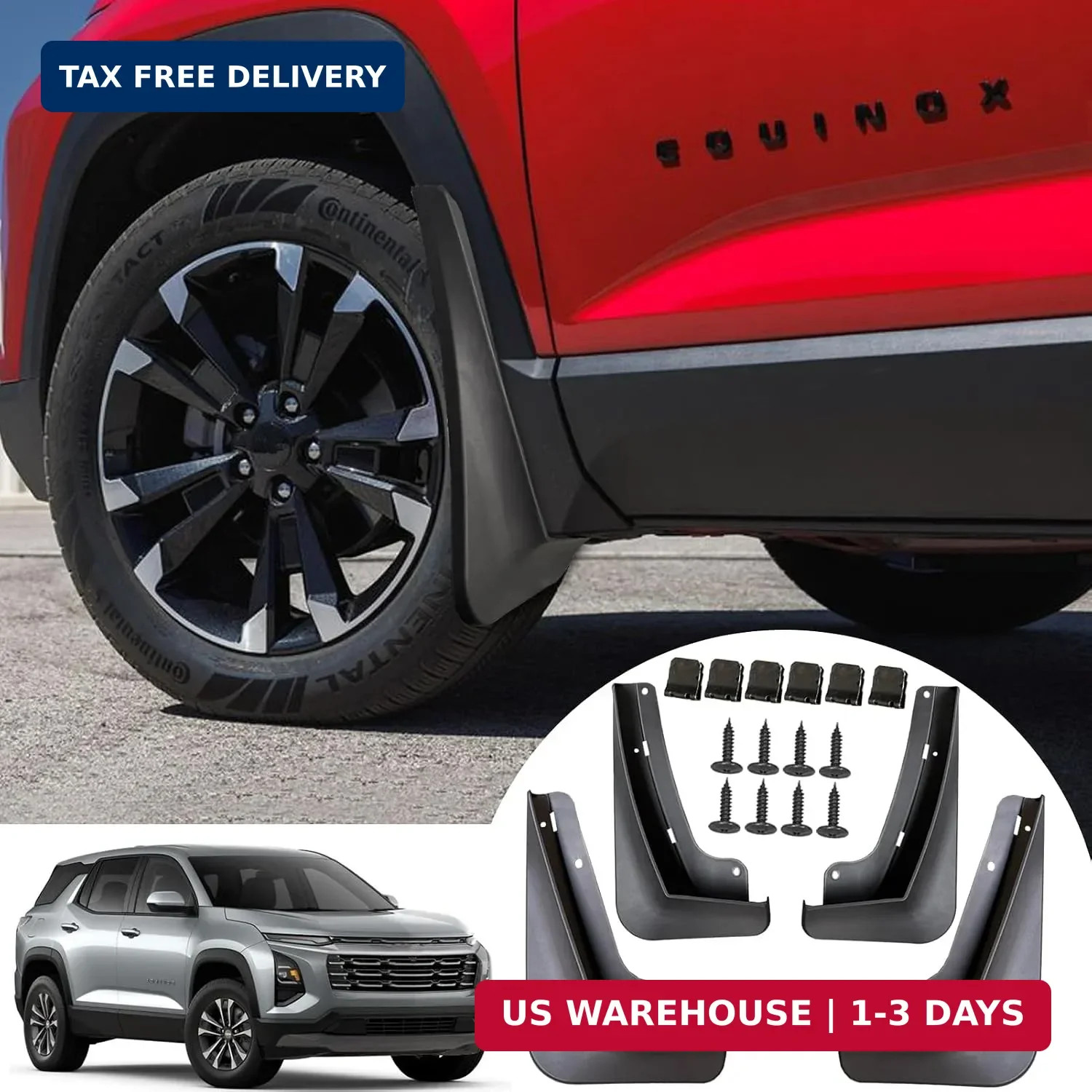 KEADIAP Mud Flaps for Chevy Equinox 2025 2026 No Drill Splash Guards