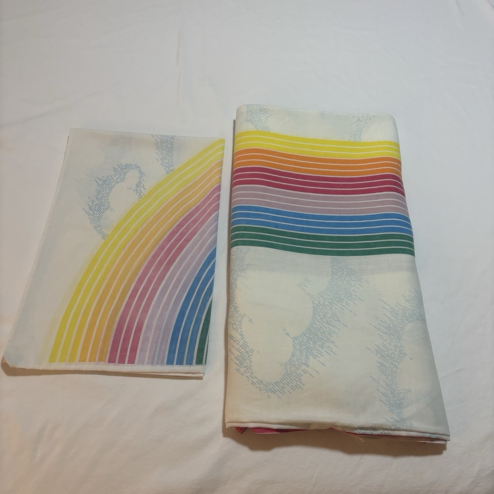 Vintage Pacific Home USA Retro 80s Rainbow clouds pillowcase standard Flat Sheet Vintage Pacific Home USA Retro 80s Rainbow clouds pillowcase standard Flat Sheet