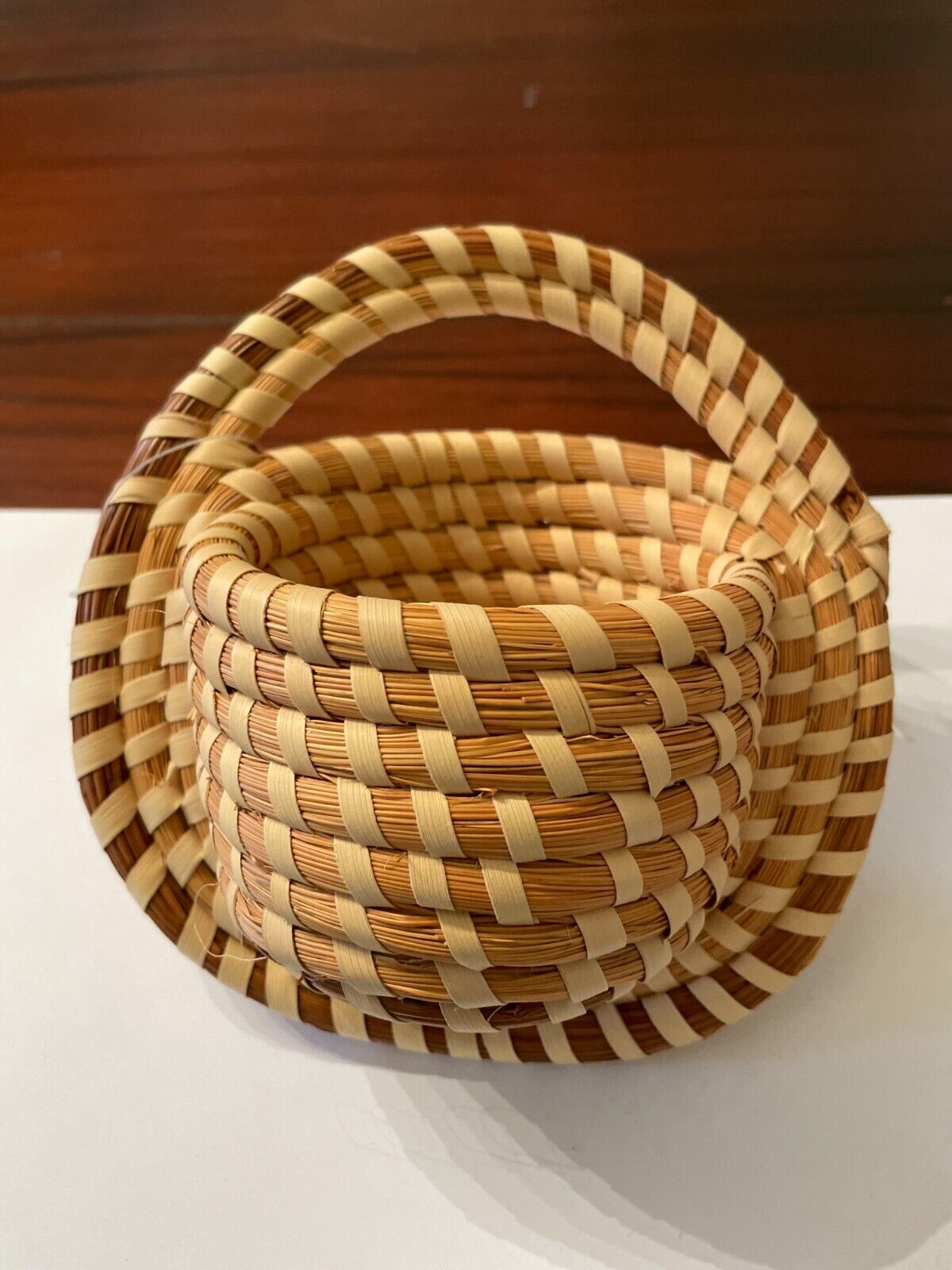 African American History  Charleston Sweetgrass Basket signed by Mary Jackson.