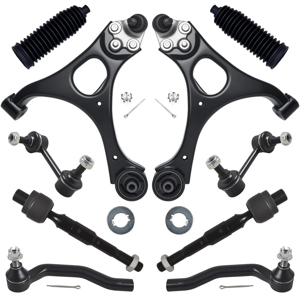 AUQDD 10Pcs Front End Suspension Kit Fit For 2006-2011 Ho-nda Civic (1.3L 1.8...