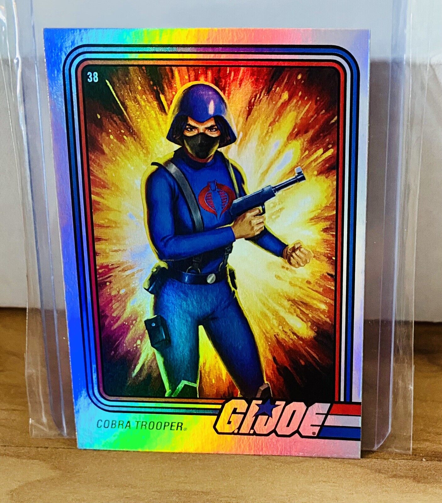 Super 7 New 2023 SDCC Hasbro GI Joe Foil Halo Cobra Trooper Card 🌟Mint