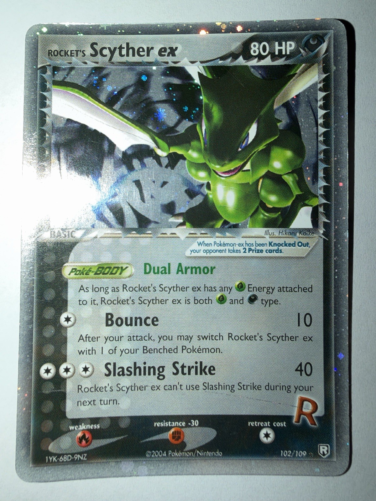 Rocket's Scyther EX Holo 102/109 Team Rocket Returns Pokemon LP
