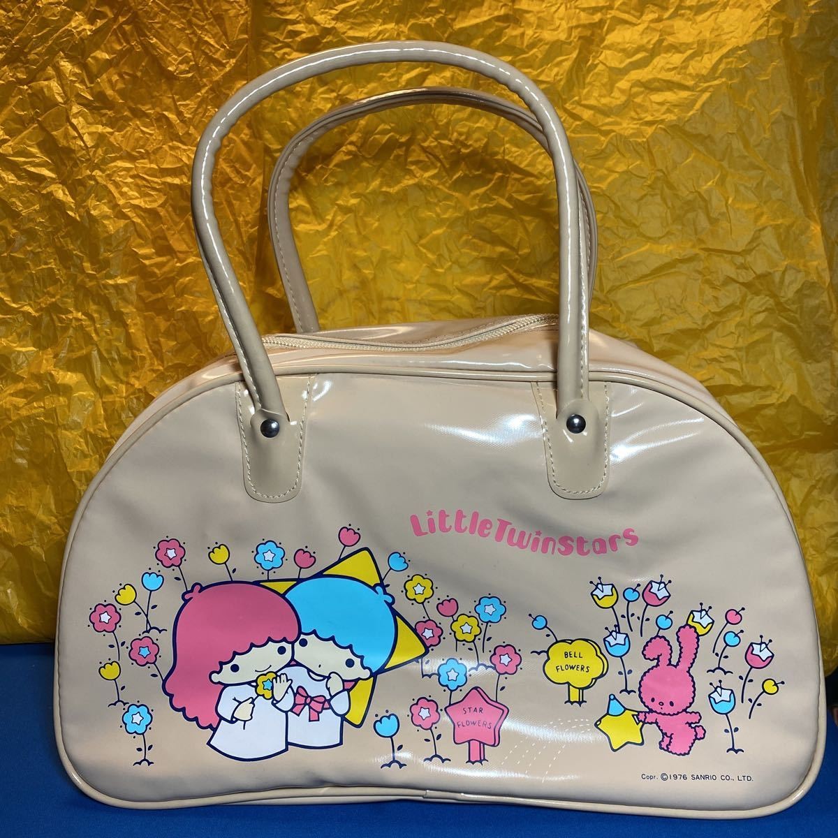 Vintage 1976 Sanrio Little Twin Stars Kiki Lala Sports Boston Bag Retro Japan