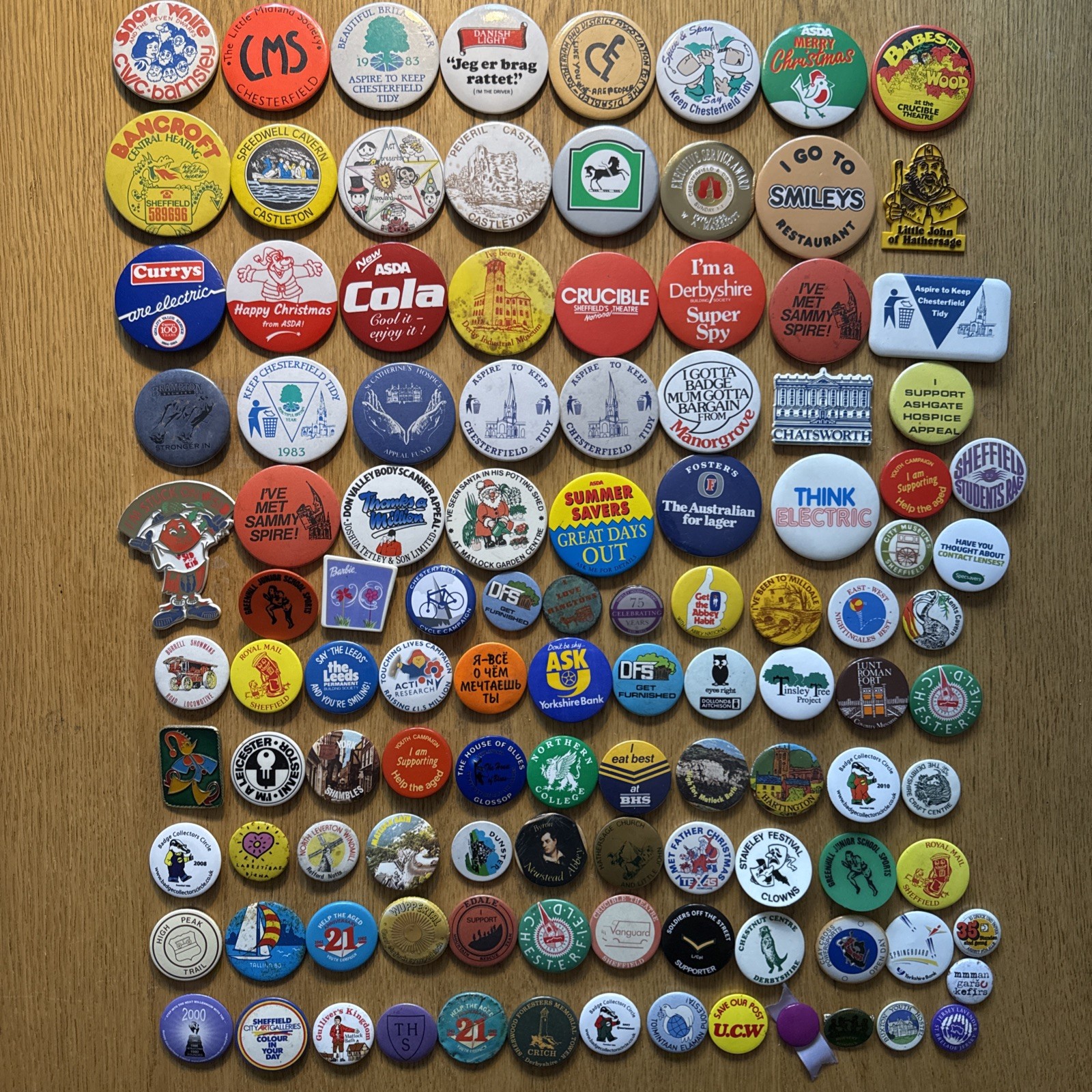 100+ Vintage Pin Badges Job Lot Advertising Charity Tourist Collectables