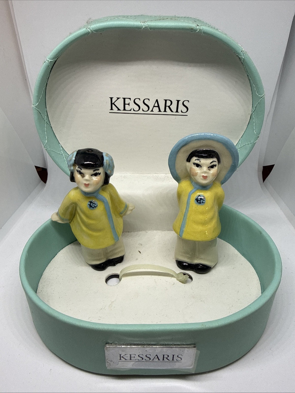 Ceramic Arts Studio Asian Couple Salt & Pepper Shakers With Box - VTG