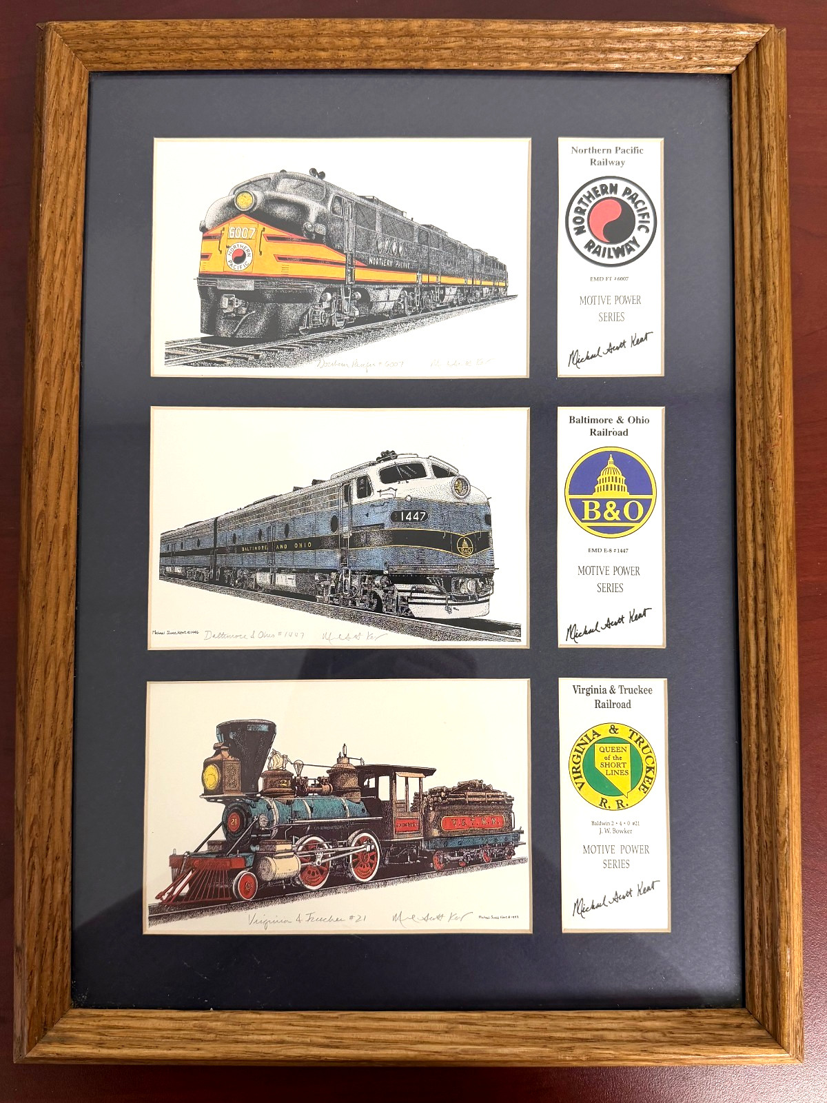 Railroad Art Michael Scott Kent Motive Power N. Pacific Baltimore Ohio Virginia