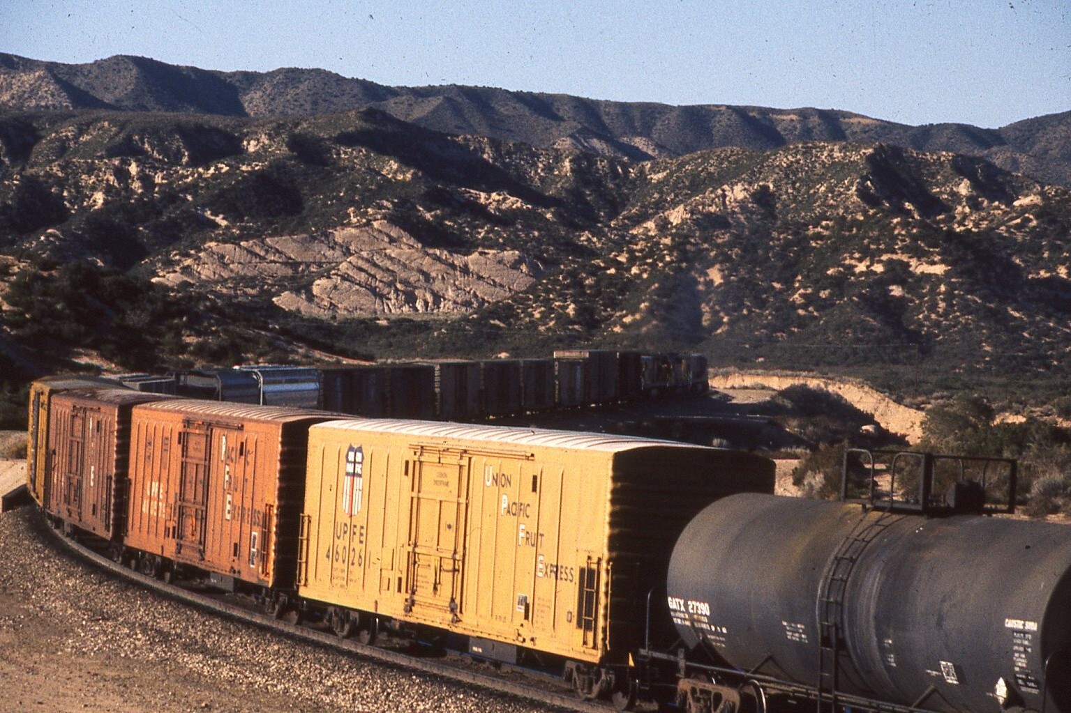 Duplicate Train Slide Union Pacific Fruit Express Box Car #460261  1987 #6