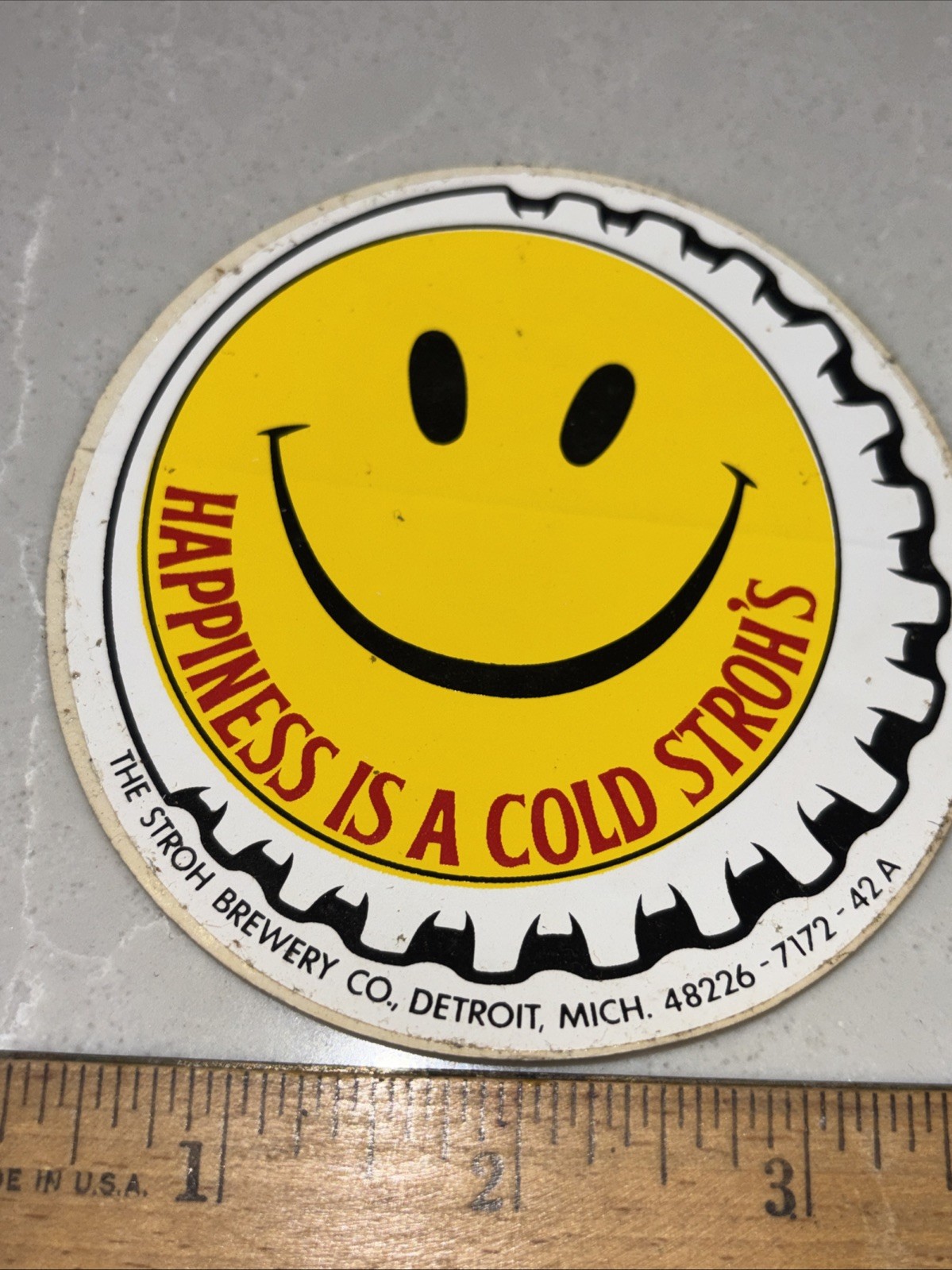 Vintage “HAPPINESS IS A COLD STROH'S Vintage “HAPPINESS IS A COLD STROH'S