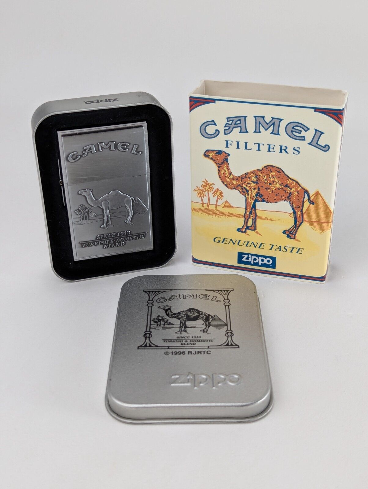 VTG Zippo 1996 Camel 1932 Replica 2nd Release Lighter Unfired Sealed W/ Rare Box