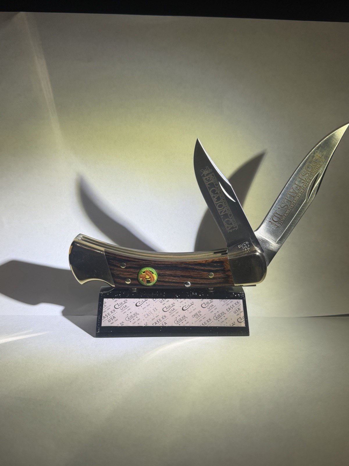 VERY RARE BUCK 110 / 112 FIRST / LAST PRODUCTION 2 BLADE KNIFE NEVER USED