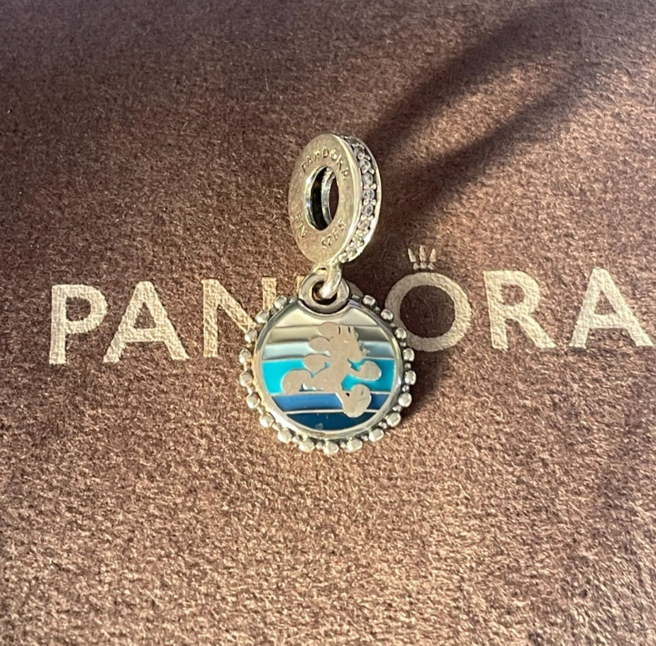 Disney Parks RunDisney 2026 Minnie Mouse Dangle Charm S925 Sterling Silver