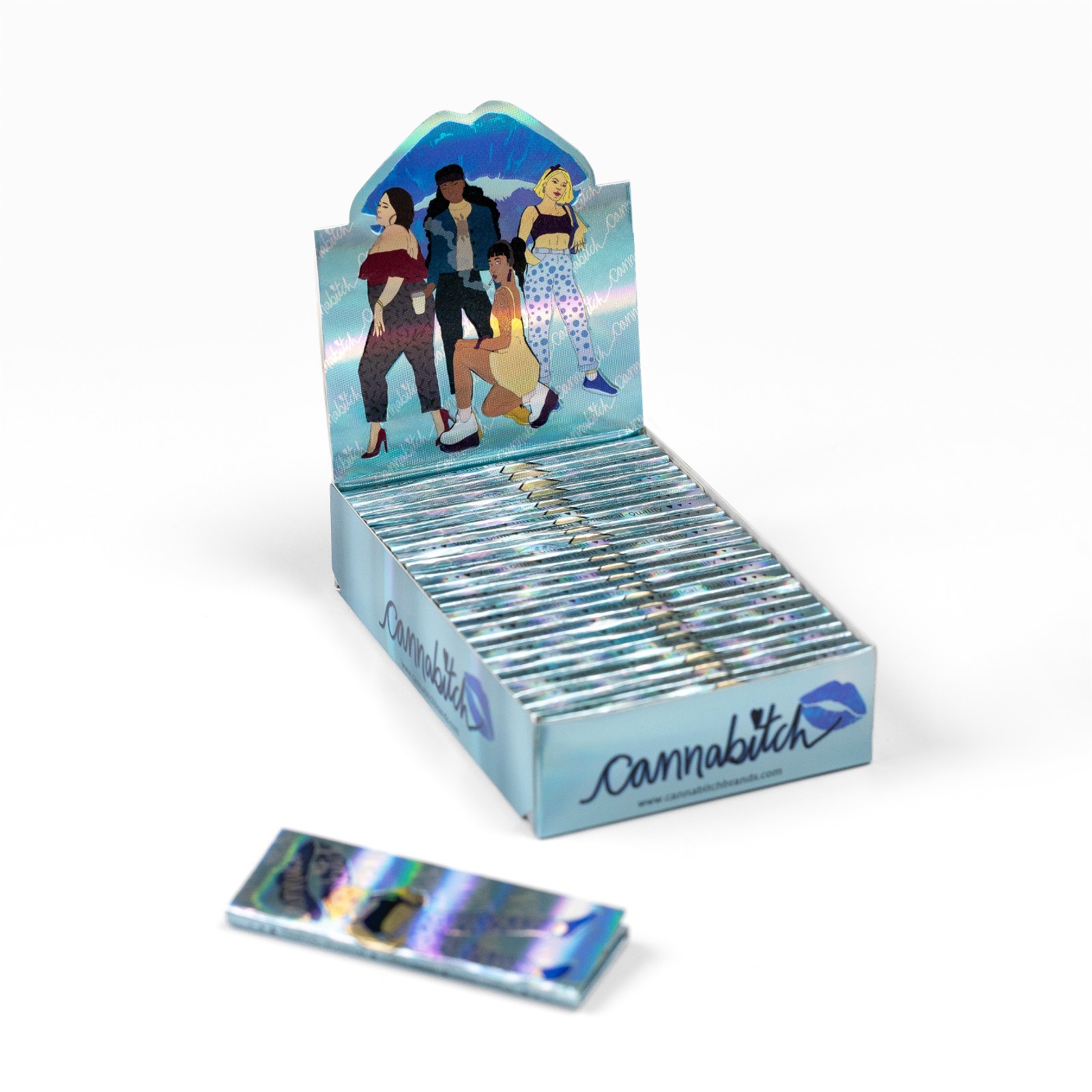 Cannabitch Rolling Papers-Blue Box Includes 25 Packs of 33 Papers