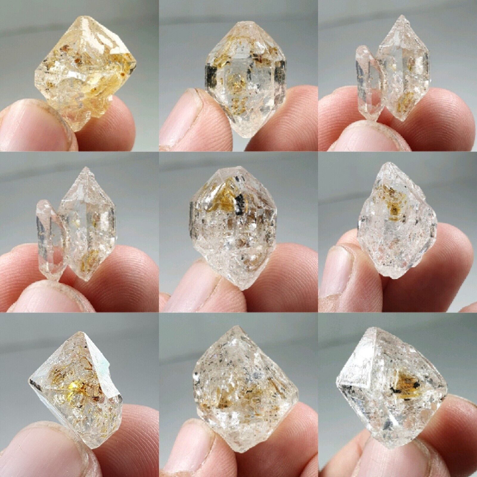 Petroleum Quartz DT Crystals Having Good Size (14 Pcs Lot) From Balochistan Paki