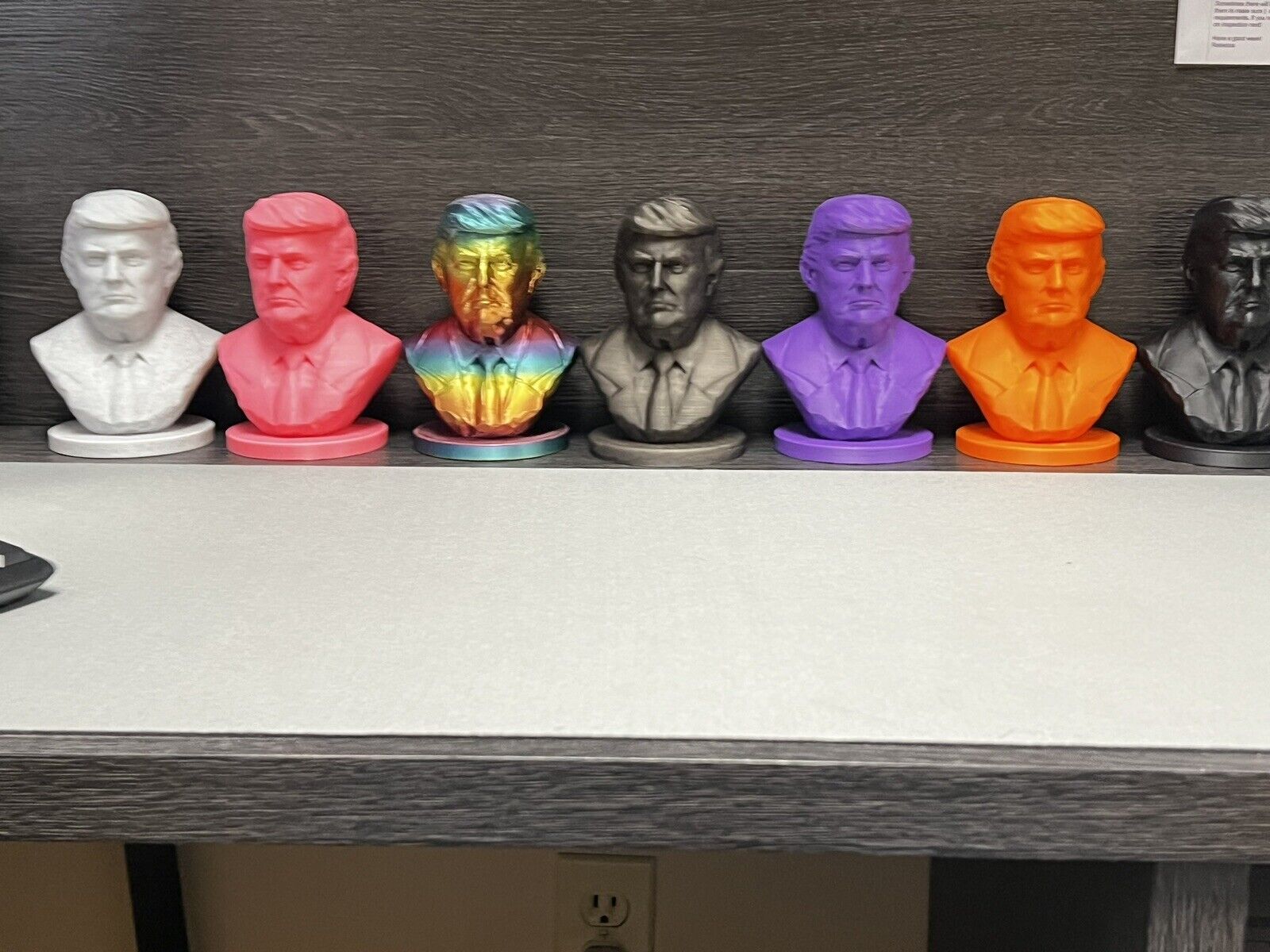 President Donald Trump Bust Marble 3d Print Statue 6 Inch Discrete Desk Statue.