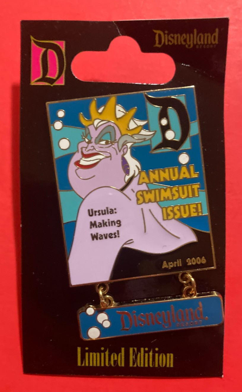 Disney URSULA Annual Swimsuit Issue Evil Villain LE Pin DISNEYLAND April 2006