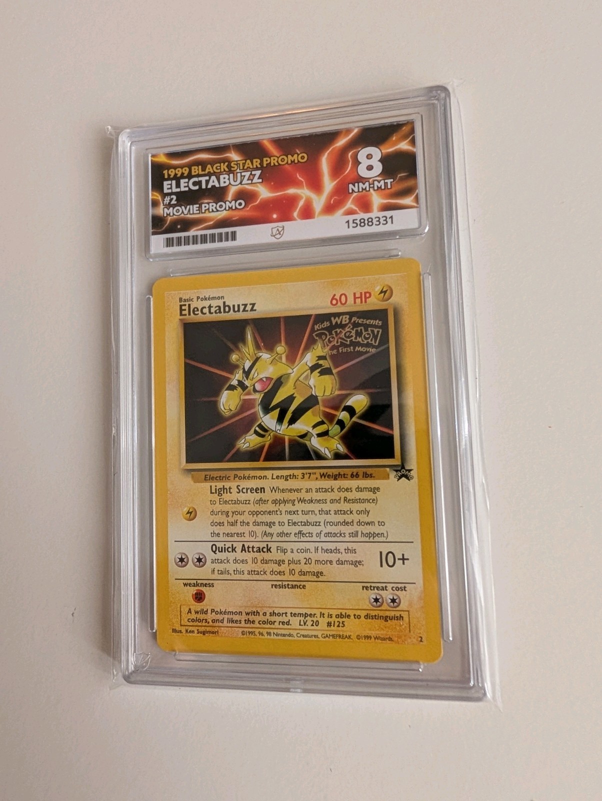 Electabuzz #2 1999 Black Star Promo Movie Promo NM-MT ACE 8 Pokemon Not PSA