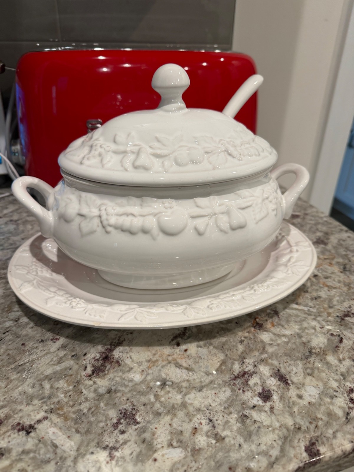 VTG SANOR CERAMICA  SOUP TUREEN 4 PIECES 