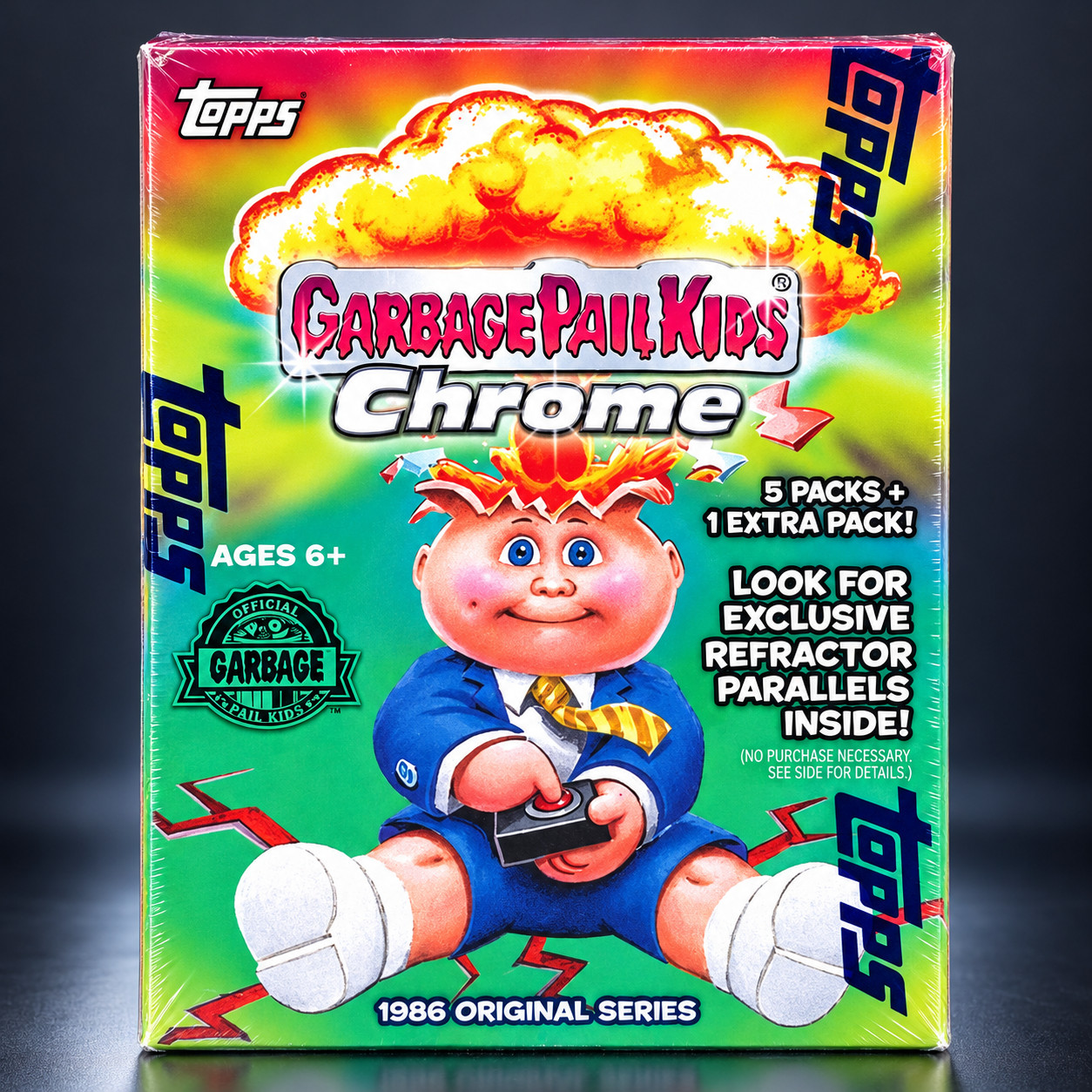RARE 2022 TOPPS GARBAGE PAIL KIDS CHROME 1986 SERIES 5 SEALED BLASTER BOX 24CT