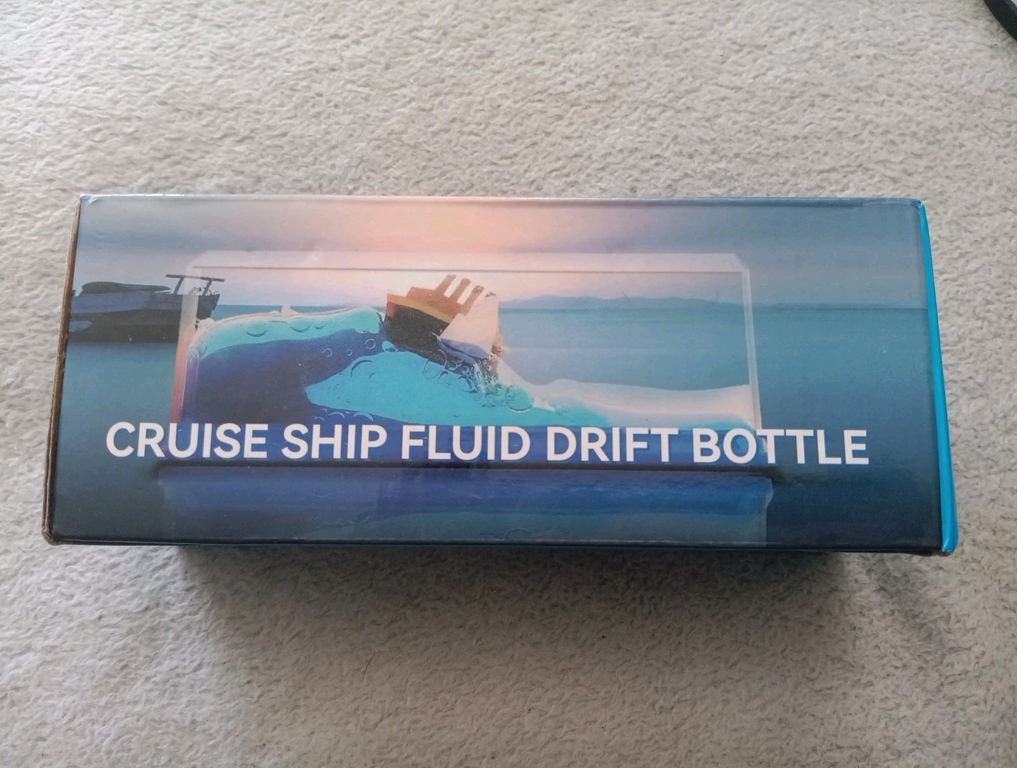 Chilifuli Cruise Ship Fluid Drift Bottle, Unsinkable Boat in a Box