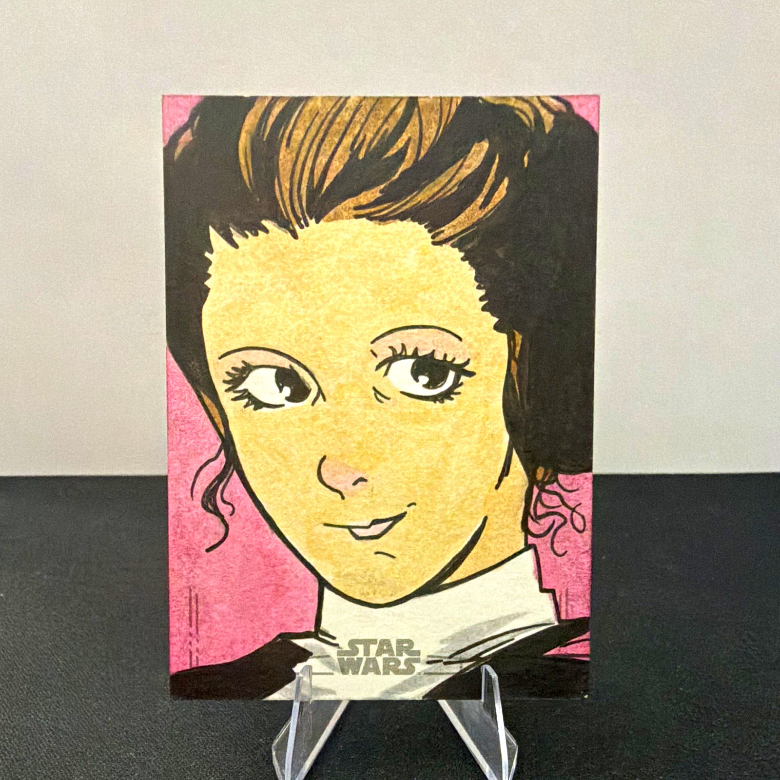 2025 Topps Star Wars Meiyo Princess Leia 1/1 Silver Foil Sketch Rich Hennemann