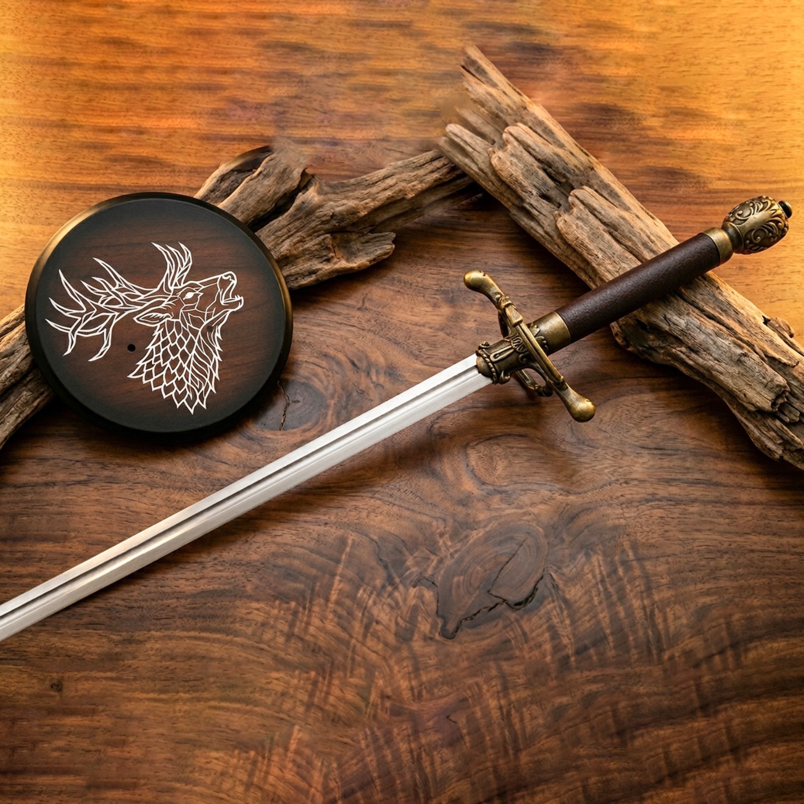 Handmade Celtic Sword Stainless Steel Sword Replica European Knight Sword
