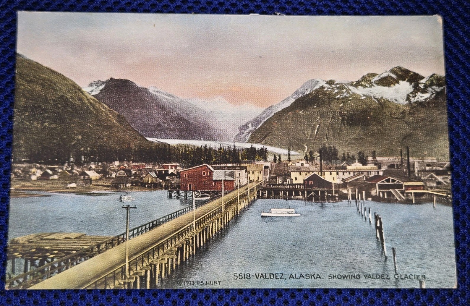 1913 Valdez Alaska Valdez Glacier Antique Postcard PS Hunt HHt CO Unused