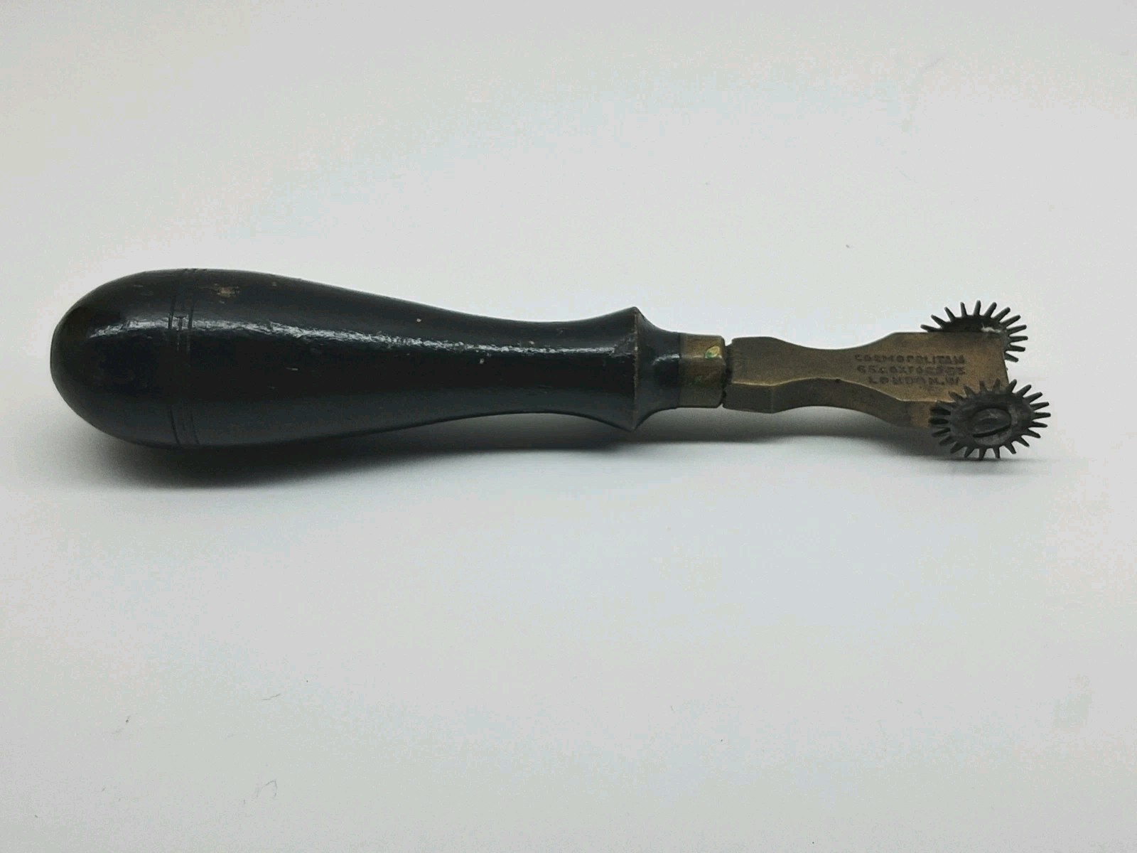 Antique Cosmopolitan Oxford St London Double Tracing Wheel Sewing Leather Tool