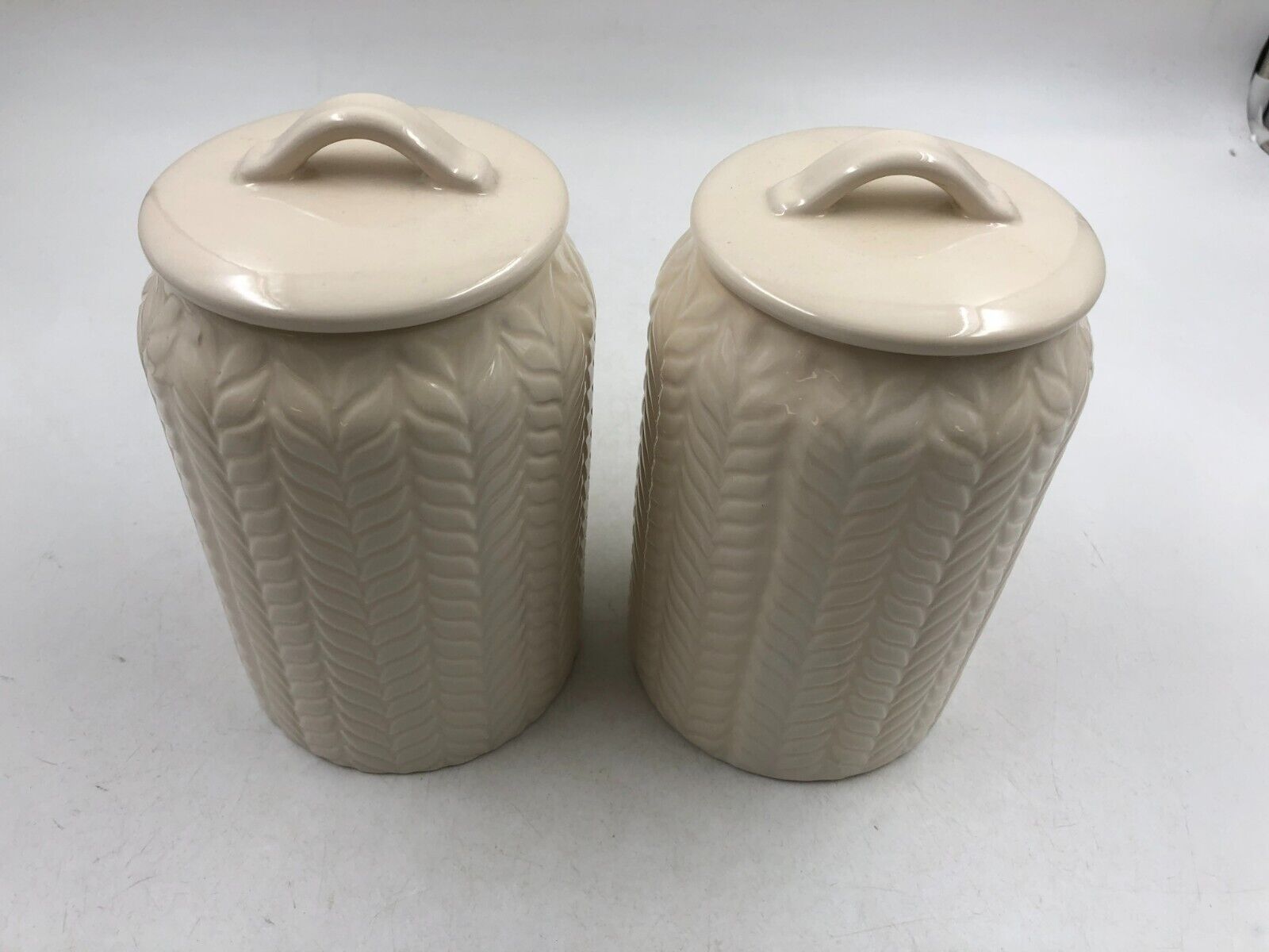 Ashland Ceramic 7in Beige Canister Set of 2 BB02B02008
