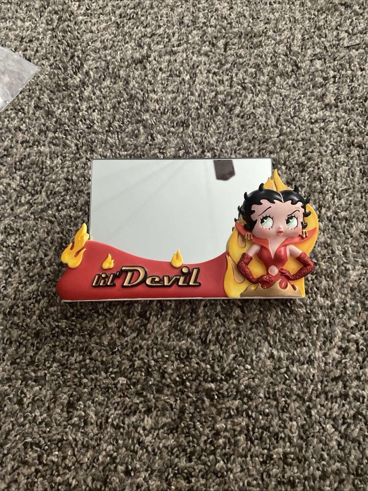 VTG 2001 Betty Boop Lil Devil Angel Double Sided Table Mirror Picture Frame Y2K VTG 2001 Betty Boop Lil Devil Angel Double Sided Table Mirror Picture Frame Y2K