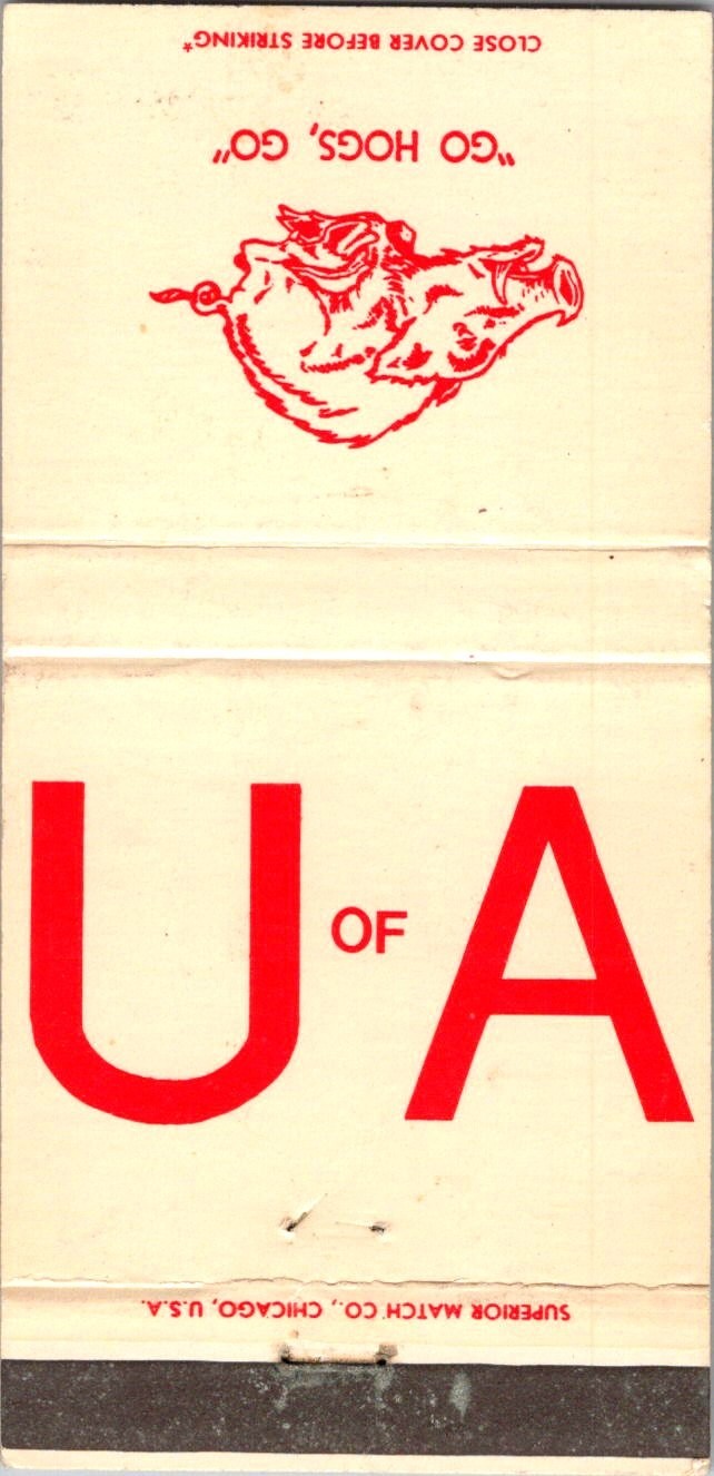 University of Arkansas Vintage Matchbook Cover 5MM28-6