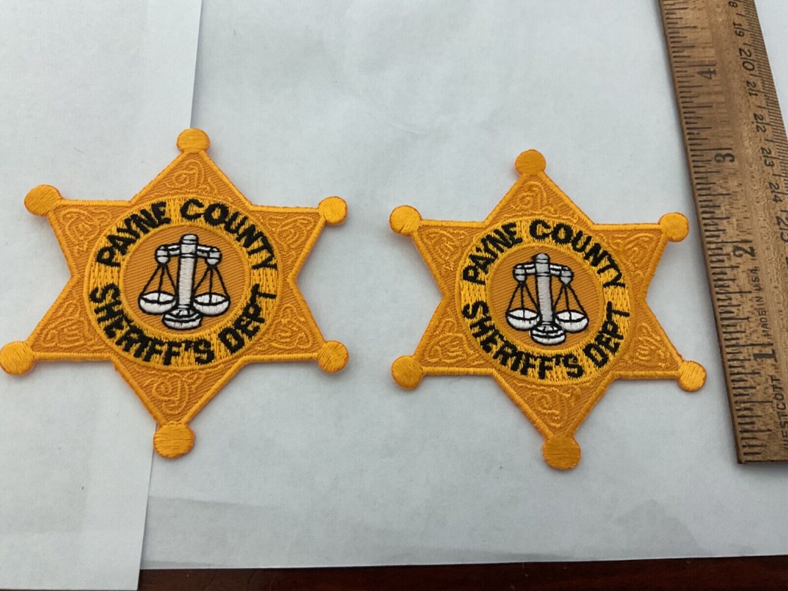 Payne County Sheriff’s Dept. collectable patches 2 piece